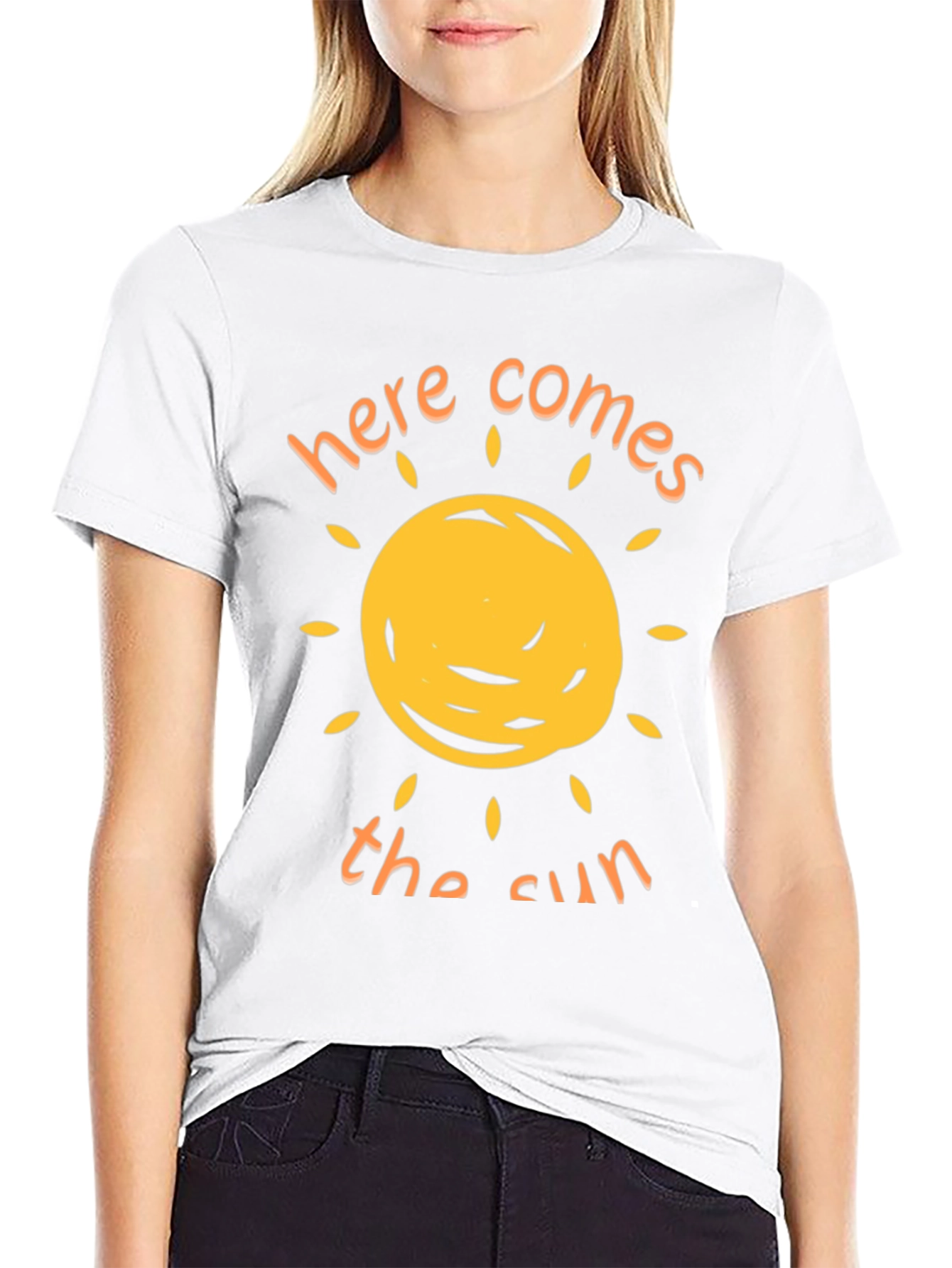 Black Here Comes The Sun Graphic T-Shirt view 9