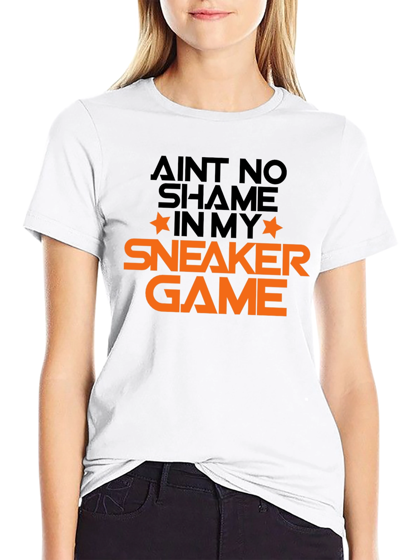 Ain't No Shame Sneaker Game Tee - Black Graphic T-Shirt - 9