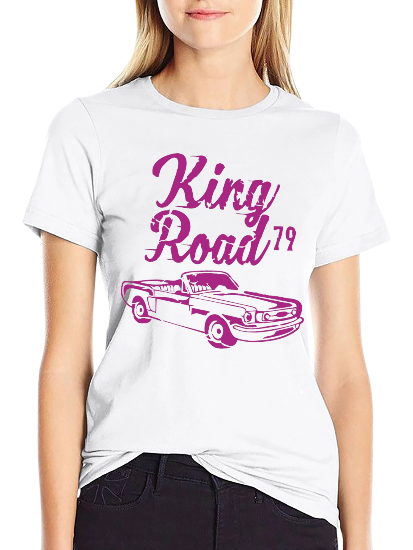 Black King Road '79 Car Graphic T-Shirt view 9
