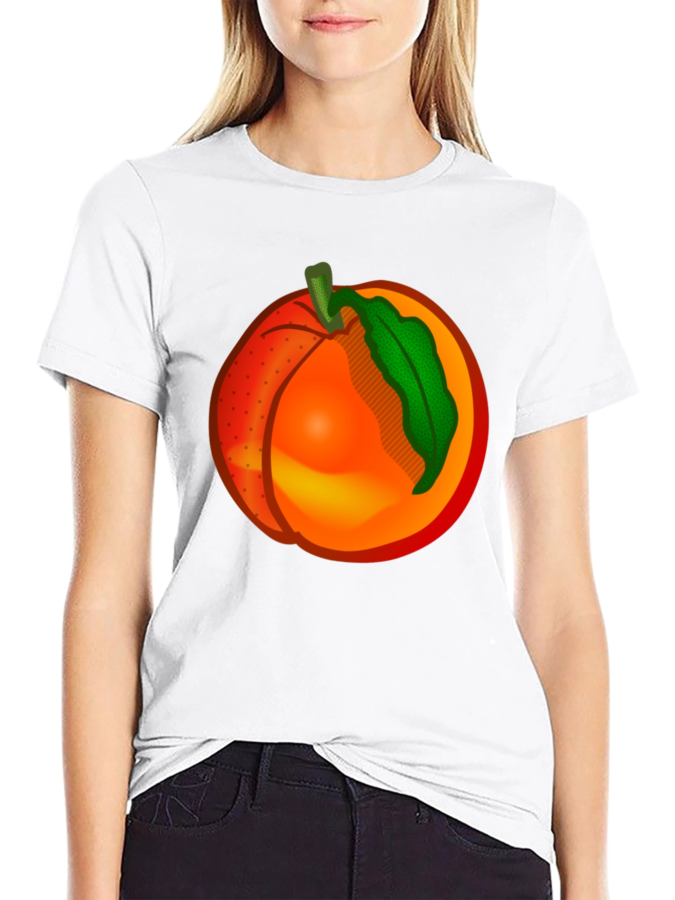 Black Peach Graphic T-Shirt - Fruity Fashion view 9
