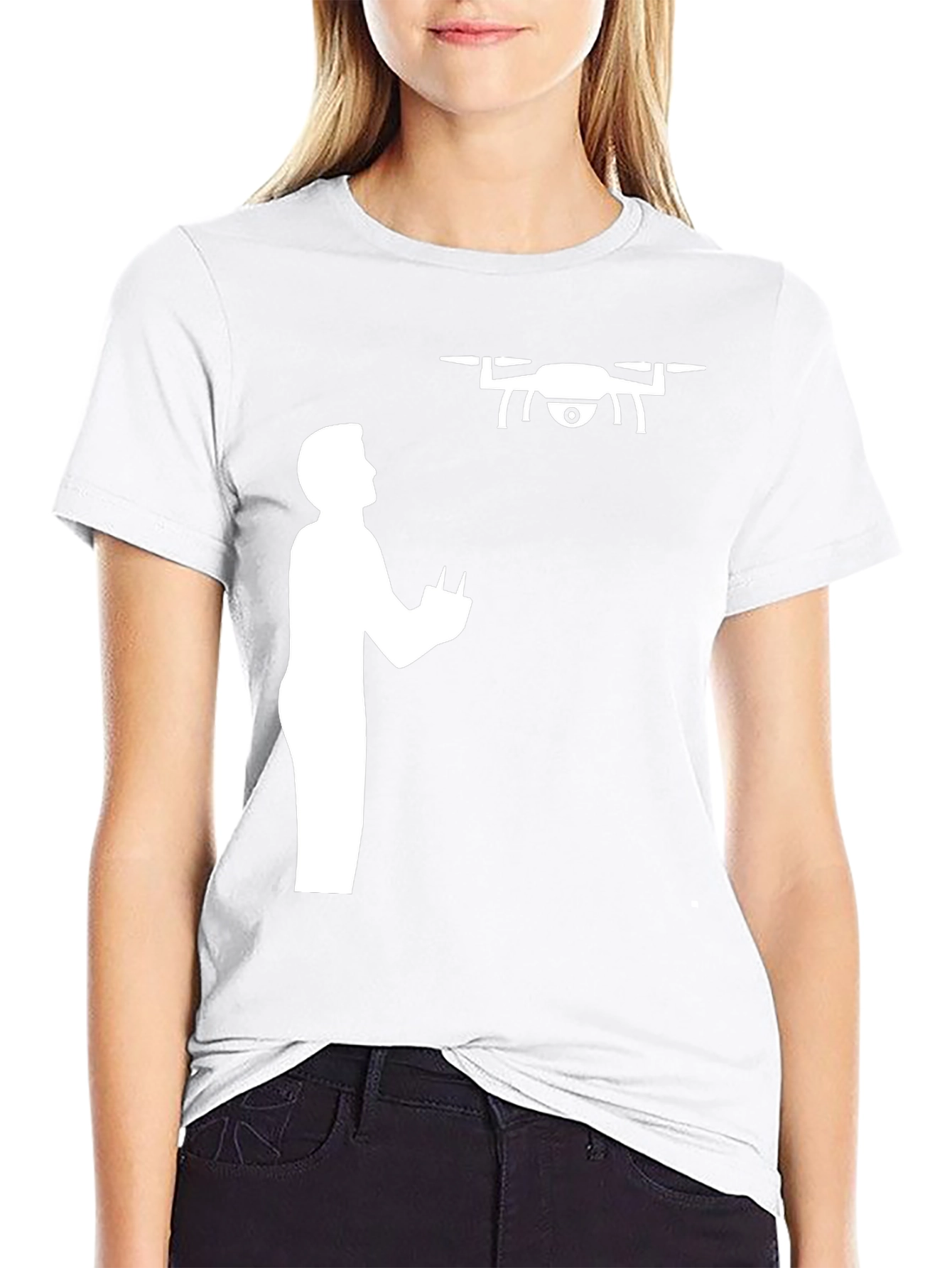 Black Drone Pilot T-Shirt - Black view 9