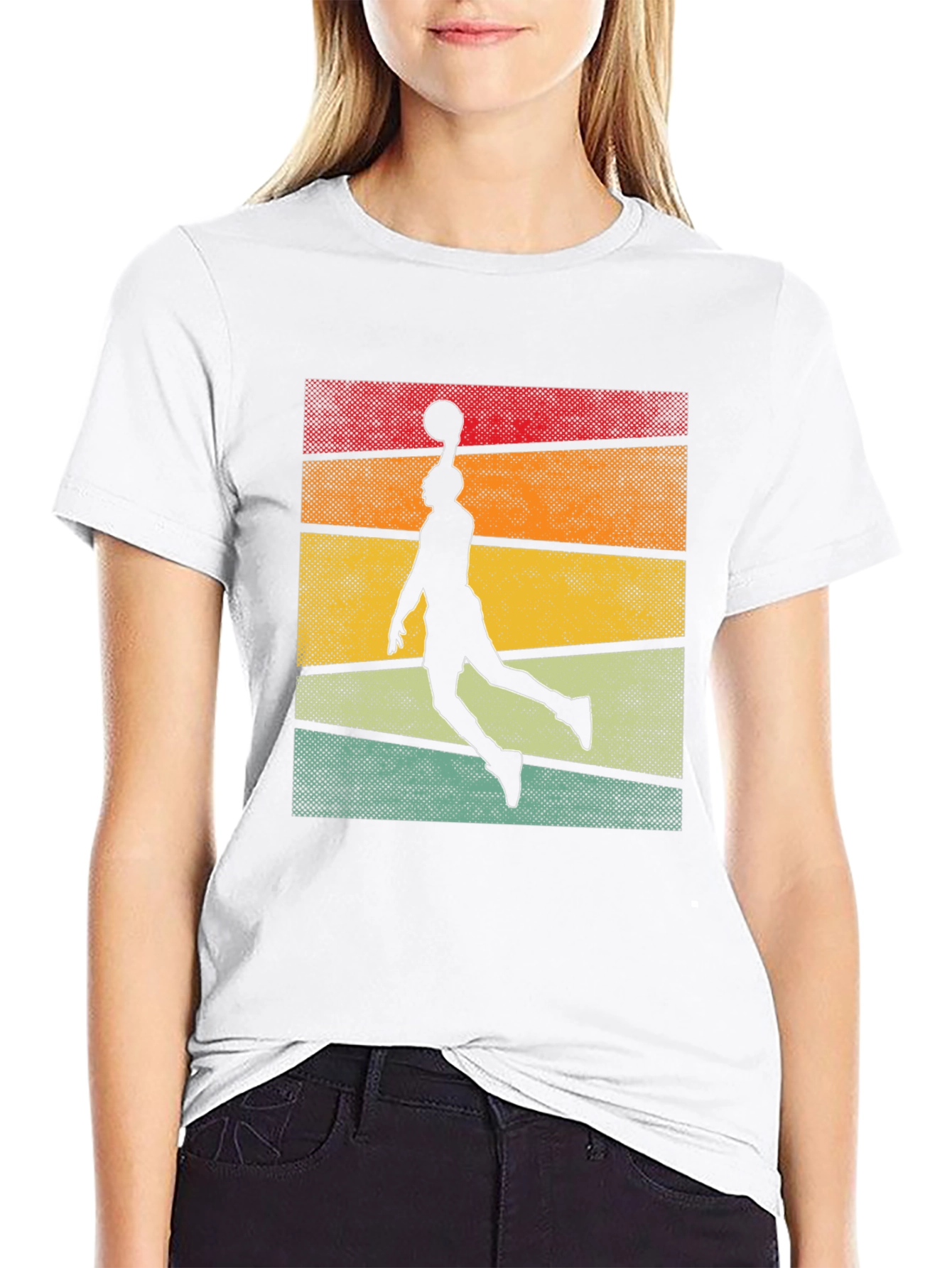 Black Vintage Basketball Player Graphic Tee view 9