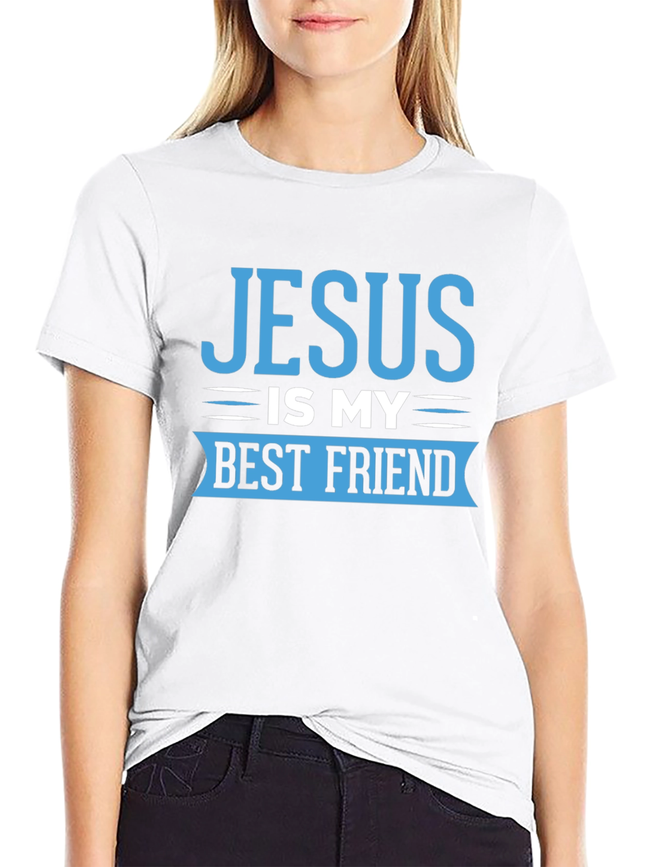 Black Jesus Is My Best Friend Black T-Shirt view 9