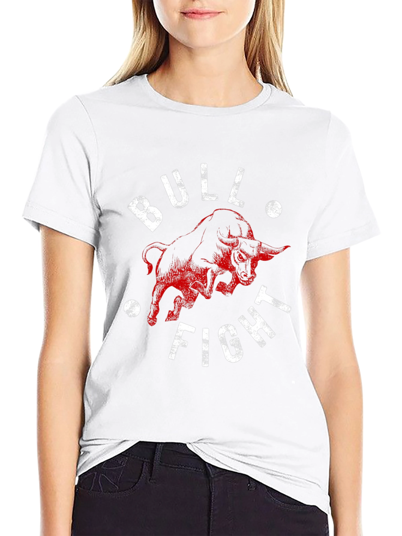 Black Bull Fight Graphic Tee - Bold & Unique Black T-Shirt view 9