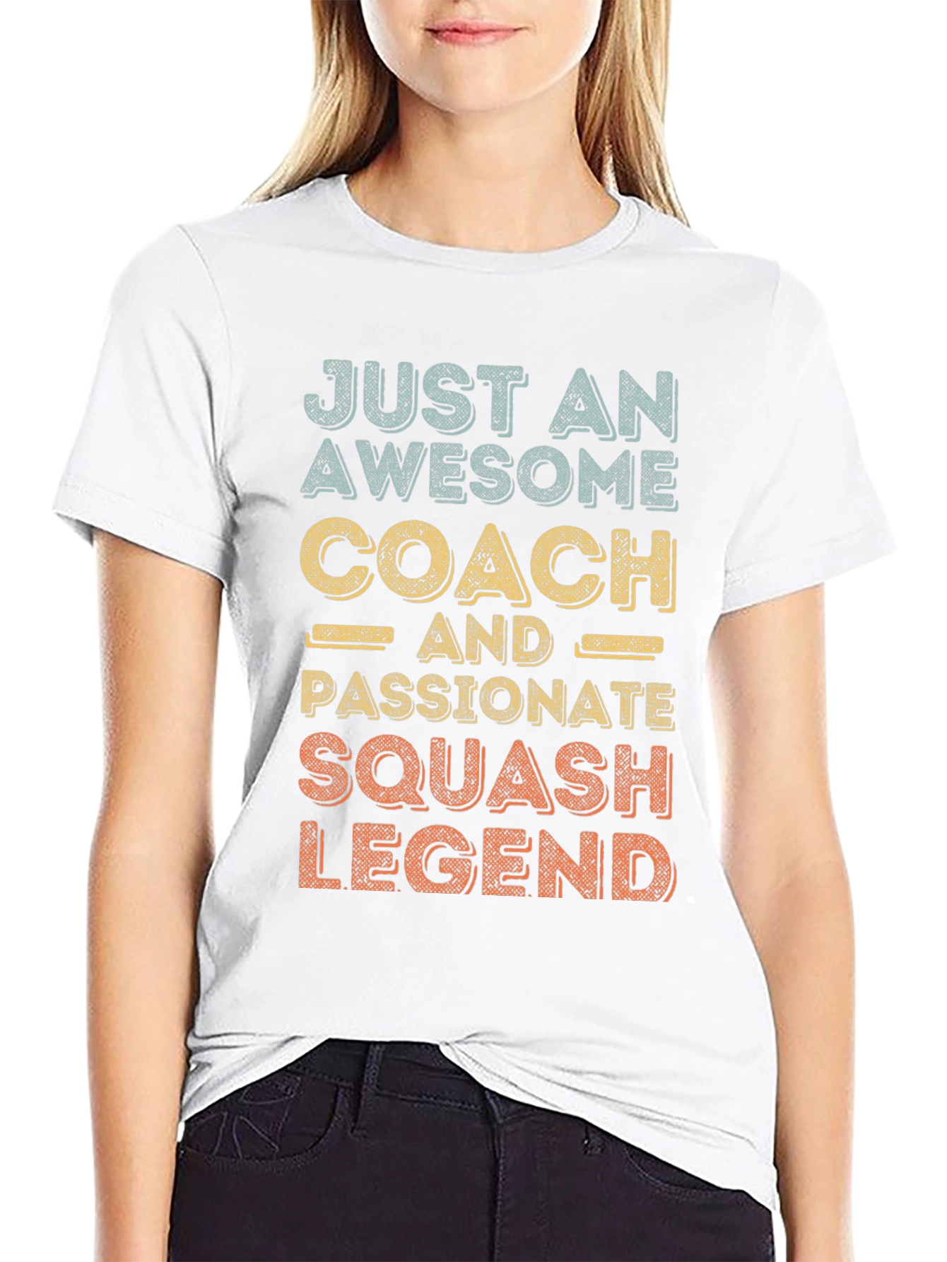 Black Awesome Squash Coach Legend Tee view 9