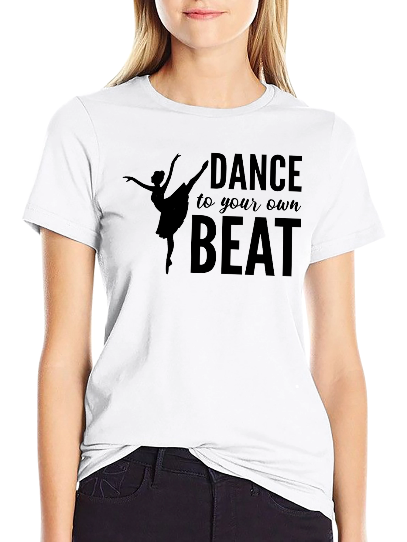 Black Dance to Your Own Beat T-Shirt view 9