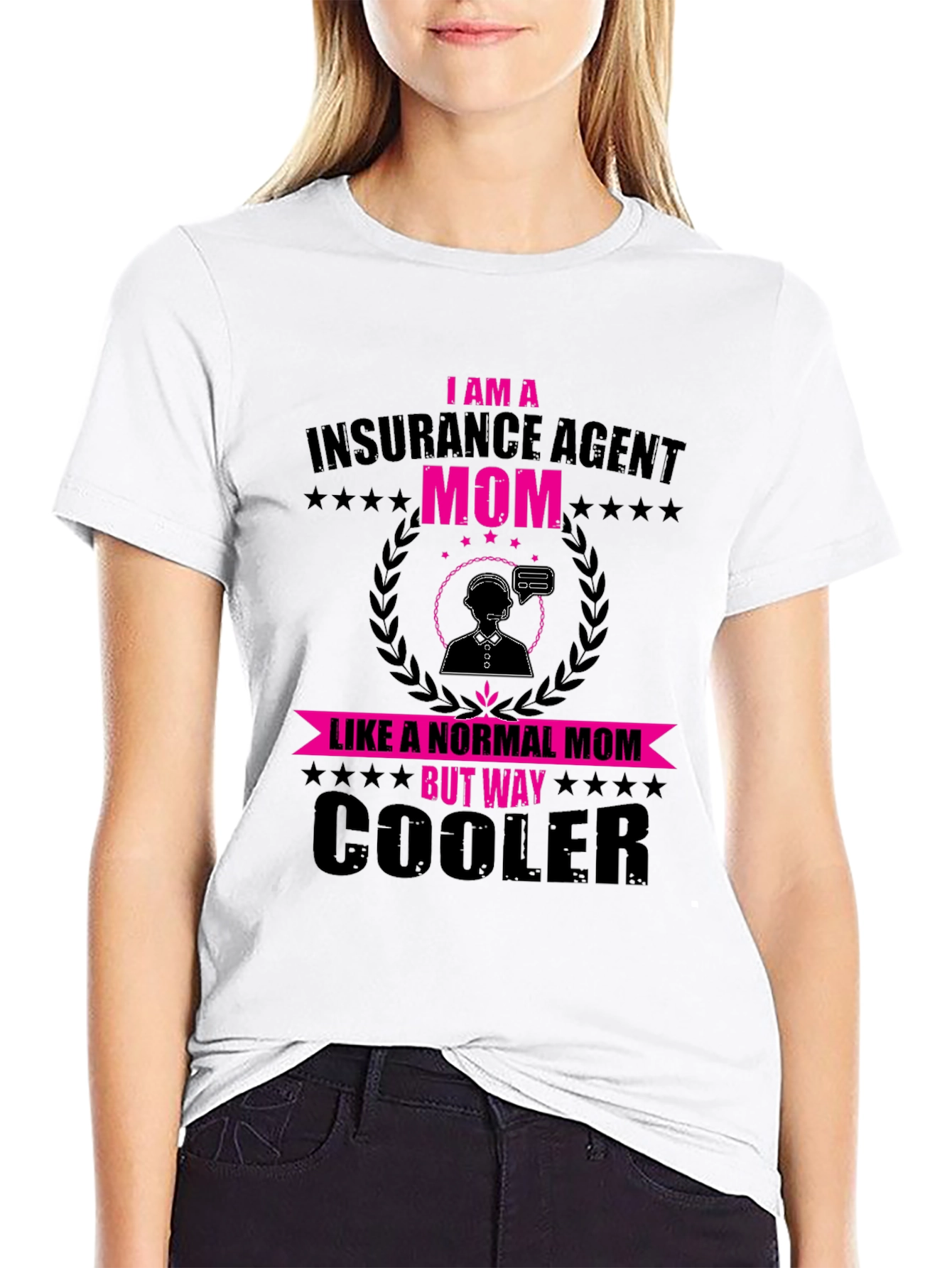 Black Insurance Agent Mom T-Shirt view 9