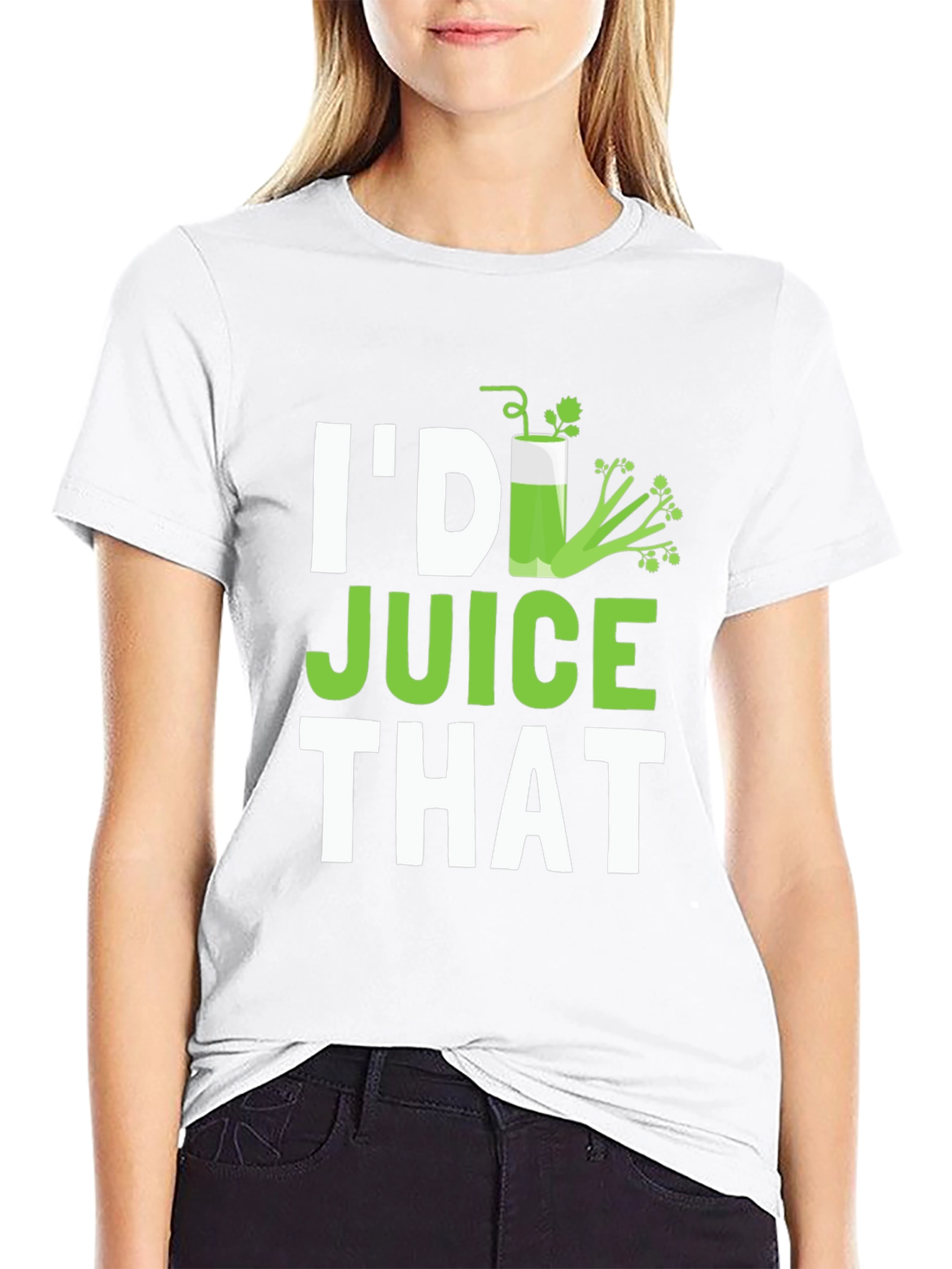 Black I'd Juice That Funny Graphic T-Shirt view 9