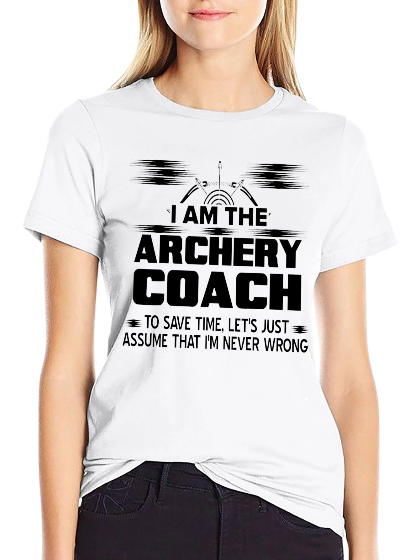 Black Archery Coach T-Shirt - Never Wrong Funny Tee view 9