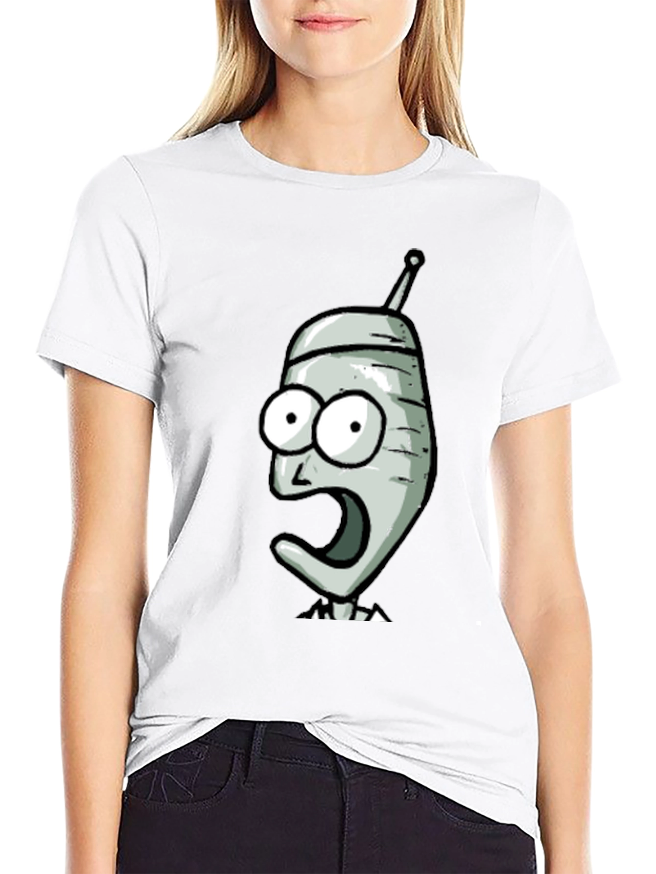 Black Futurama Inspired Graphic T-Shirt view 9
