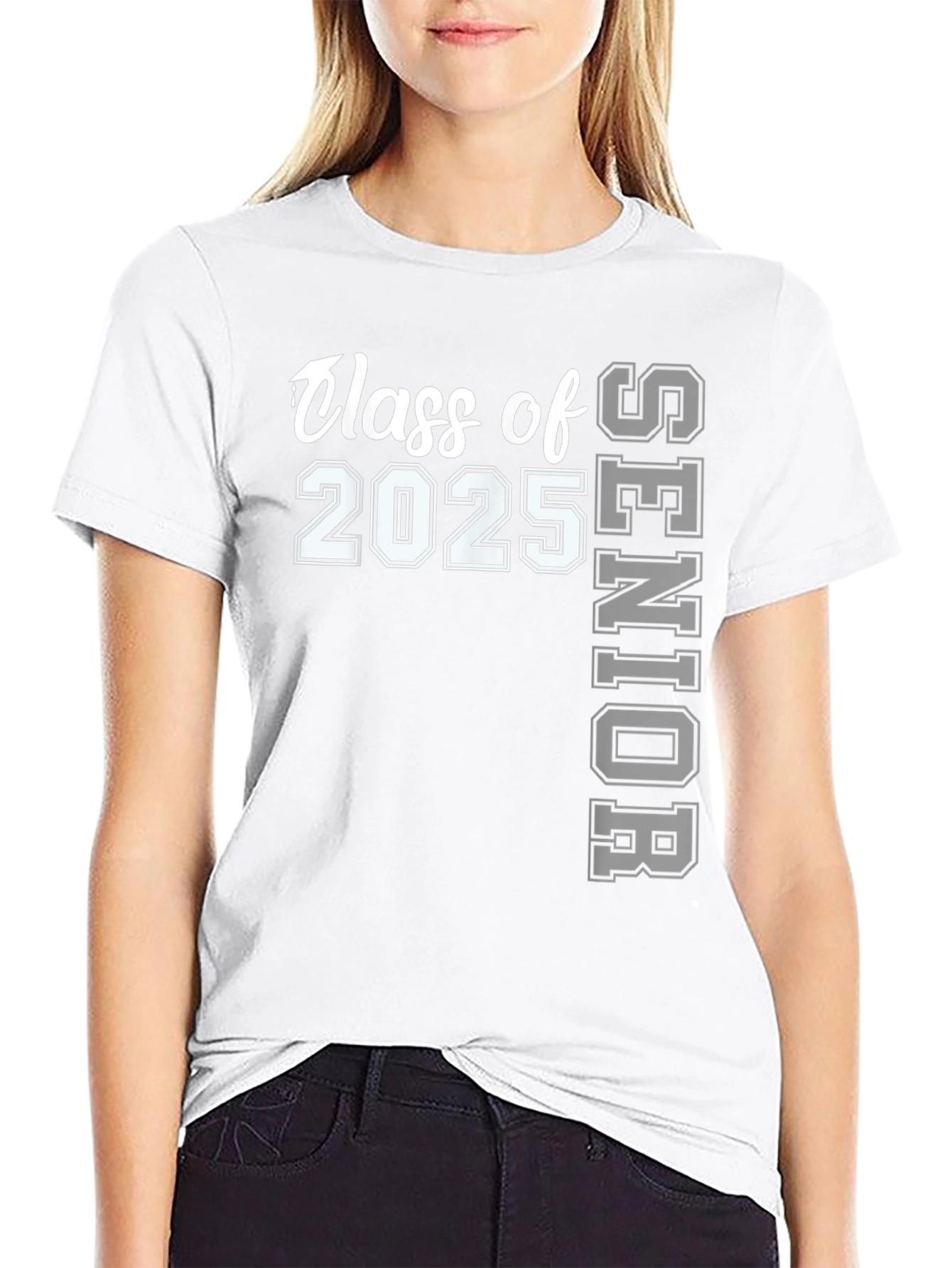 Black Class of 2025 Senior T-Shirt view 9