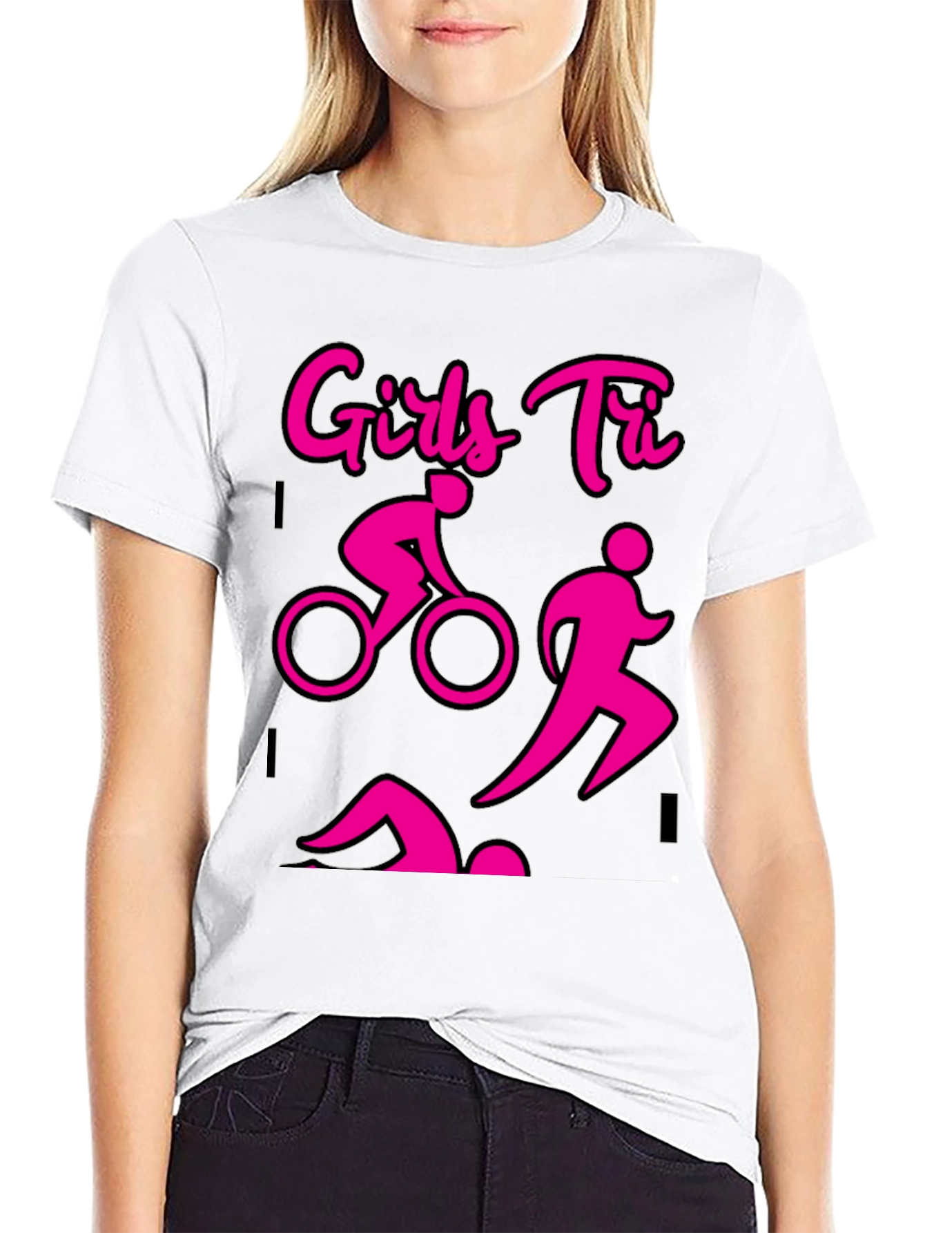 Girls Tri T-Shirt - Triathlon Design - 9