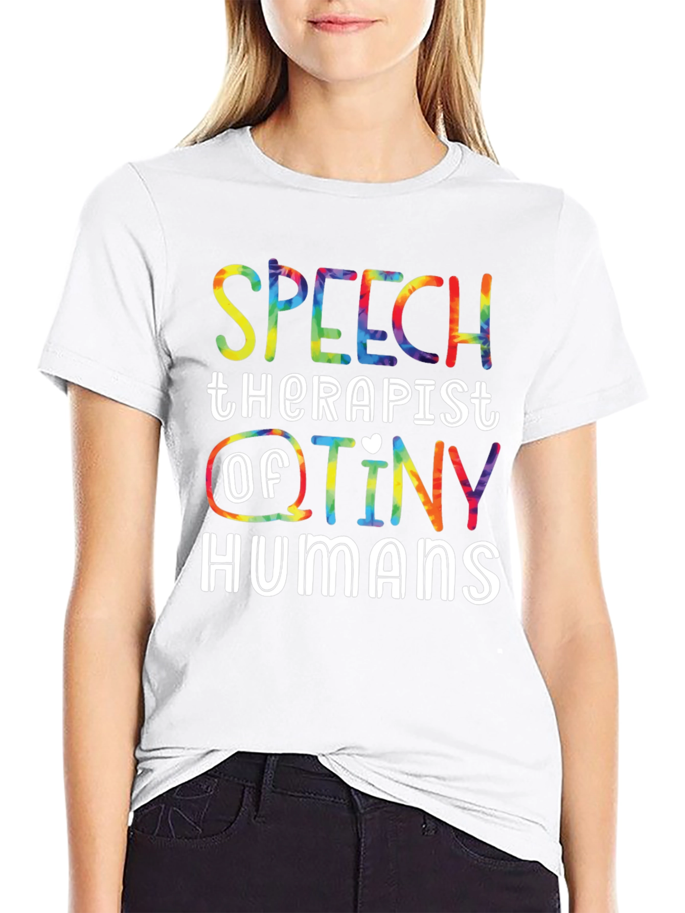 Black Speech Therapist Tiny Humans T-Shirt view 9