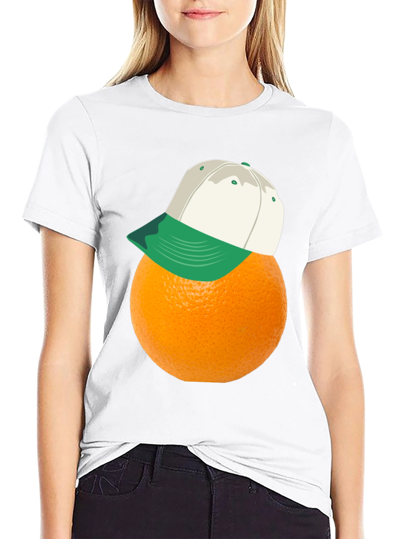 Black Orange You Glad It's Here? Funny T-Shirt view 9