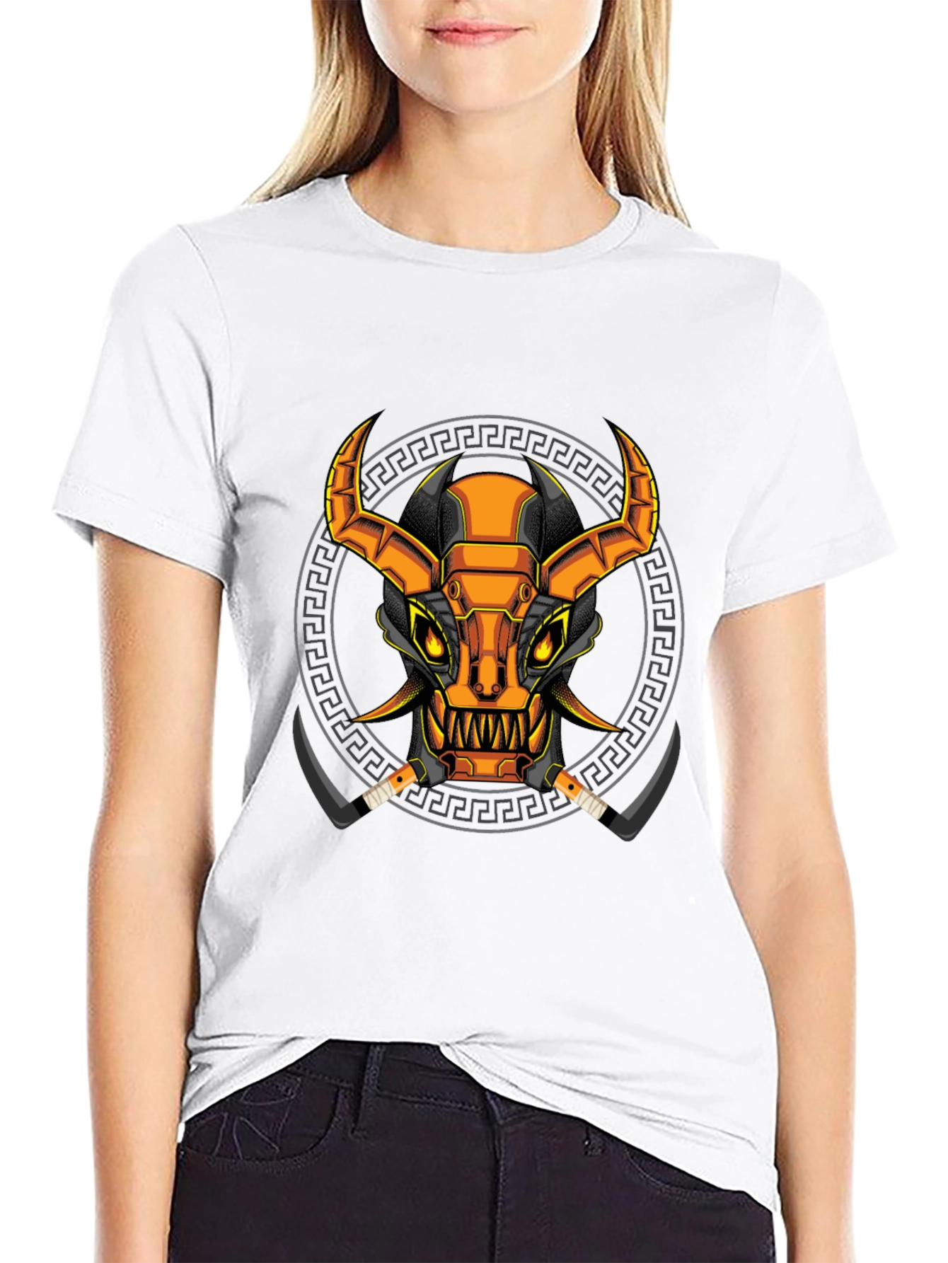 Black Cyberpunk Bull T-Shirt - Unique Graphic Tee view 9