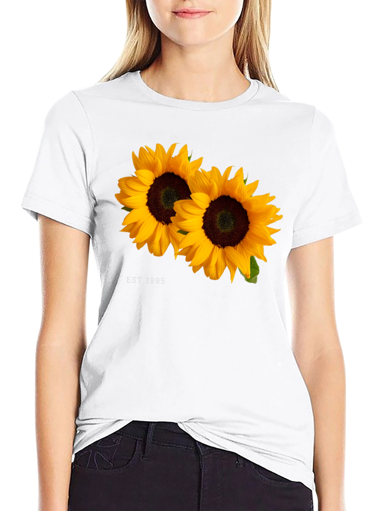 Black Sunflower Est. 1995 Black T-Shirt view 9