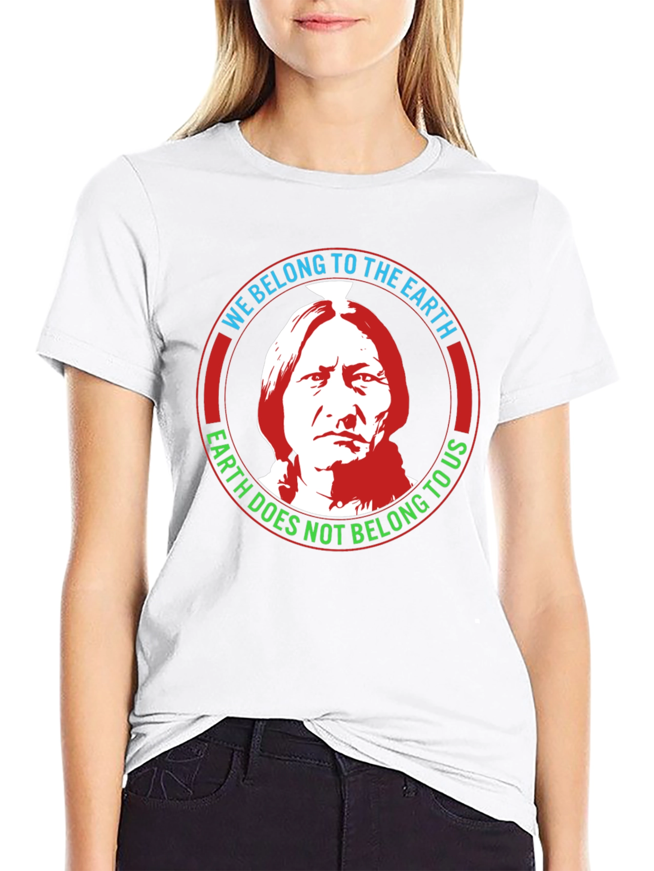 Black Native American Earth Belonging T-Shirt view 9