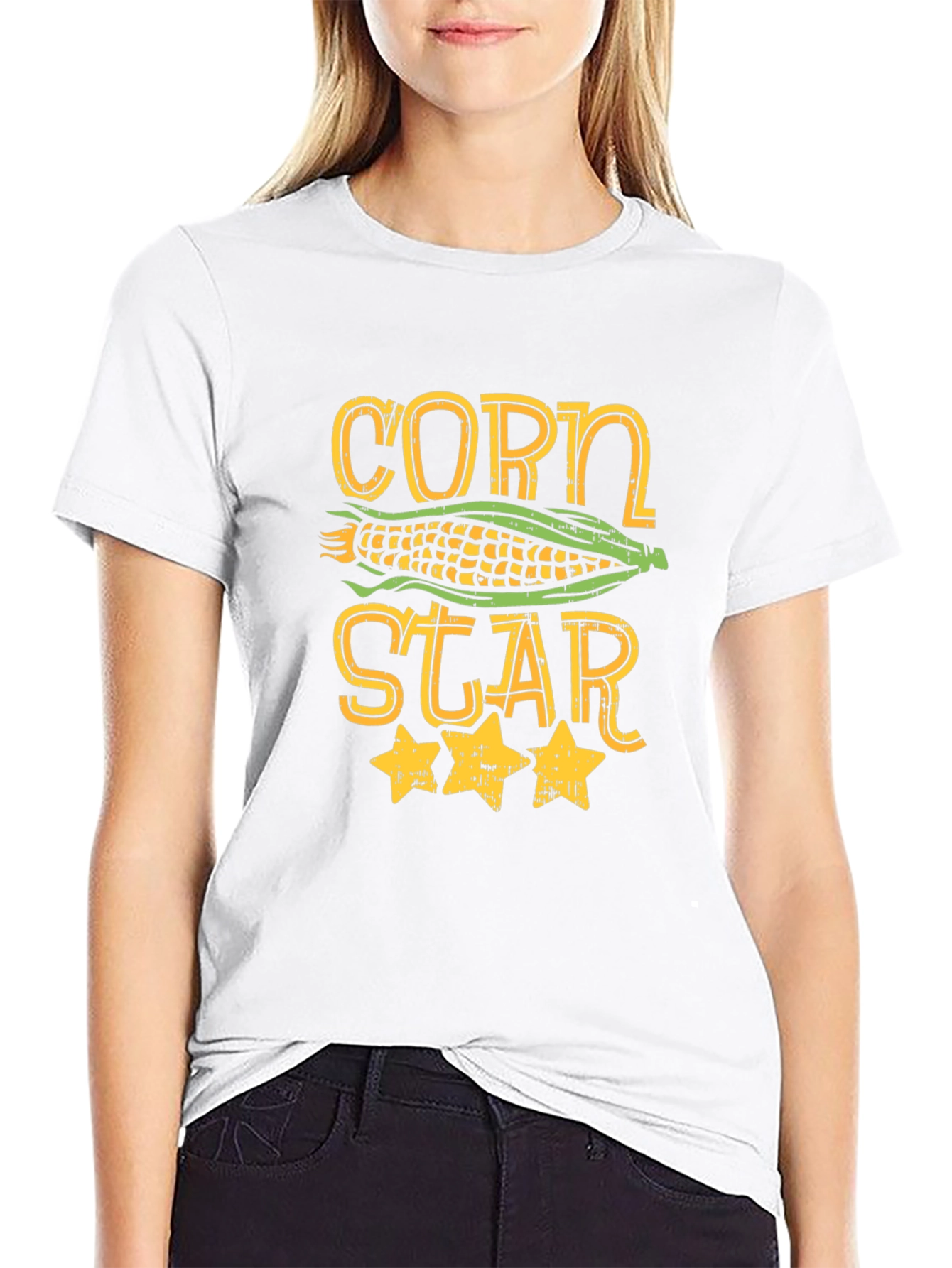 Black Corn Star Graphic Tee - Funny Foodie T-Shirt view 9