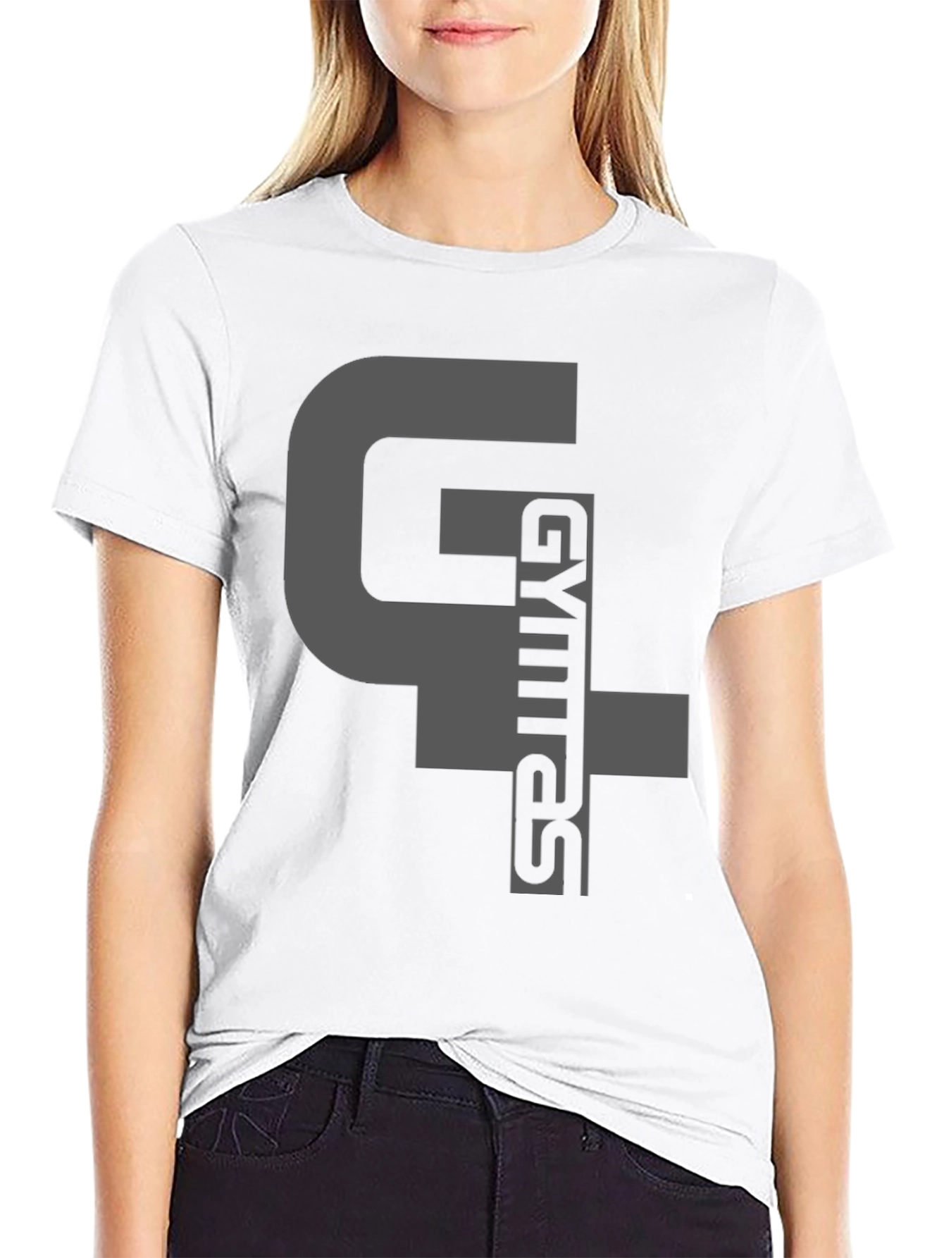 Black Gymras T-Shirt - Black Cotton Blend Graphic Tee view 9