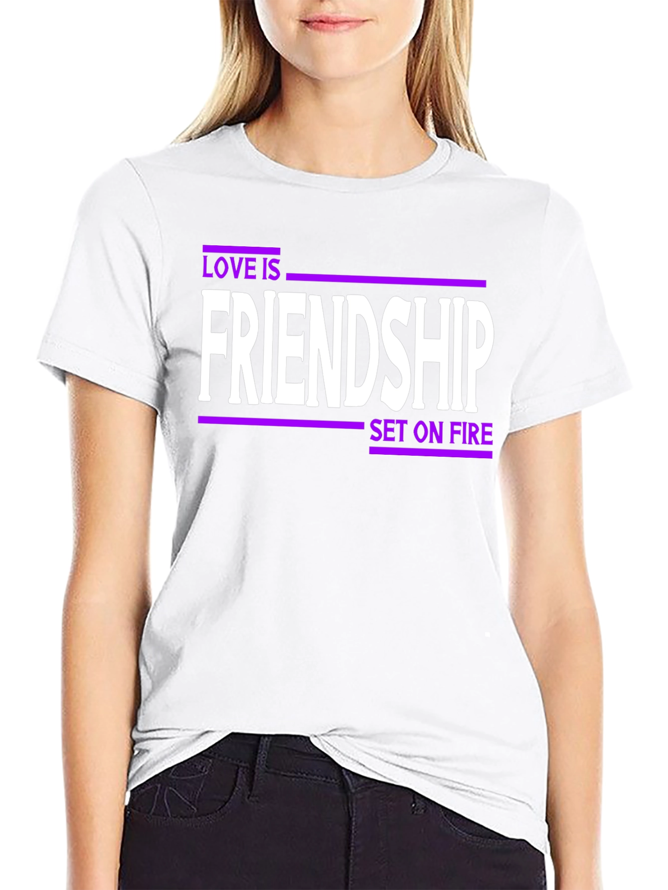Black Friendship Set on Fire Graphic Tee view 9