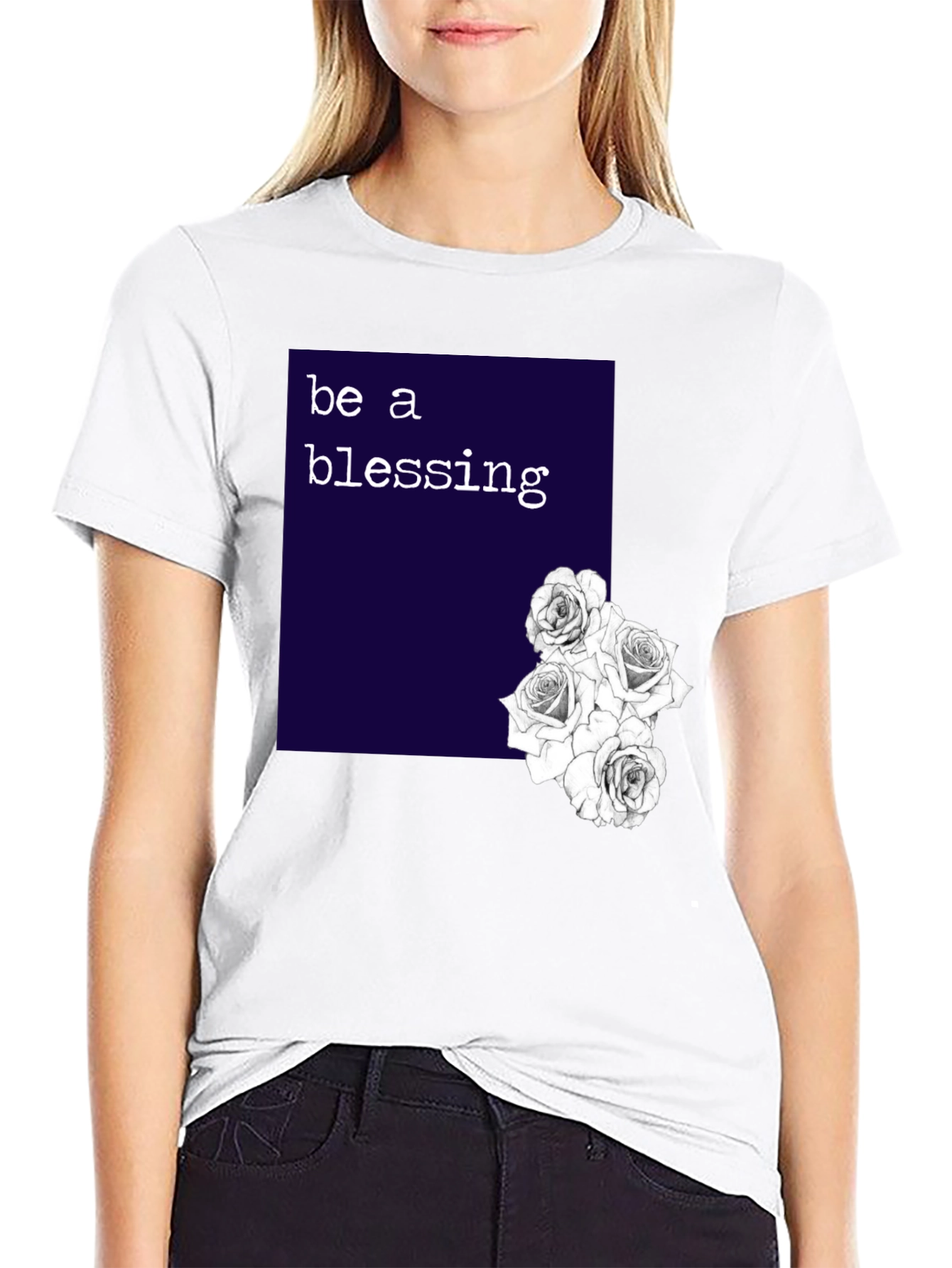 Black Be a Blessing Graphic T-Shirt view 9