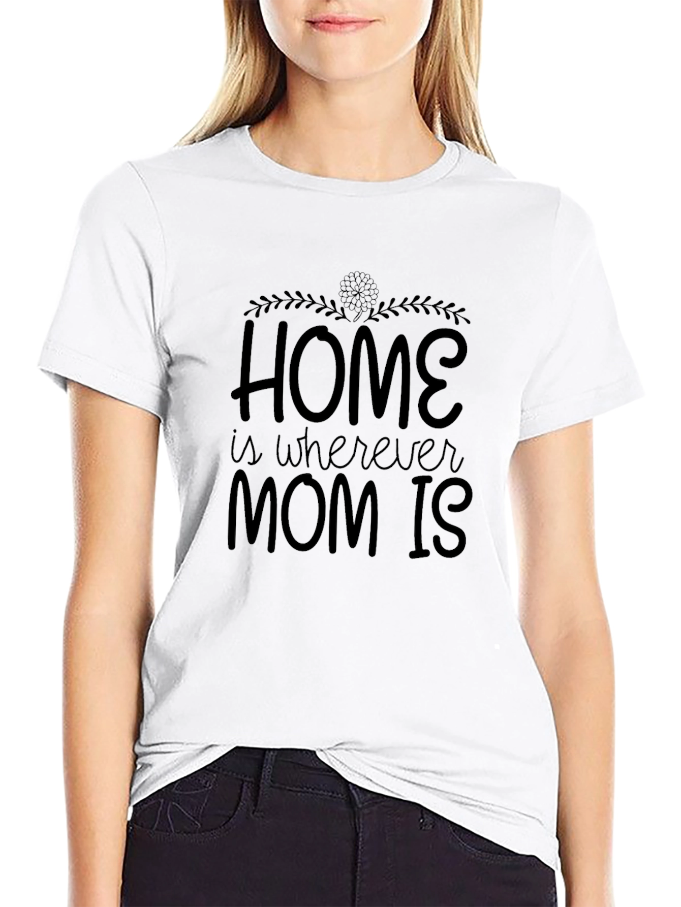 Black Home is Where Mom Is - Black T-Shirt view 9