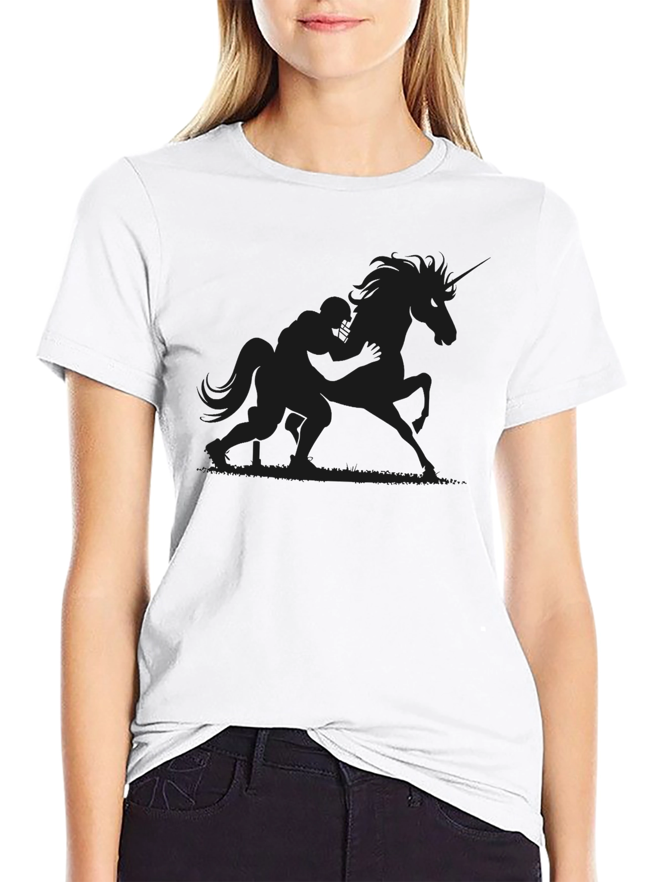 Black Unicorn Rider Graphic Tee - Men's Black T-Shirt view 9