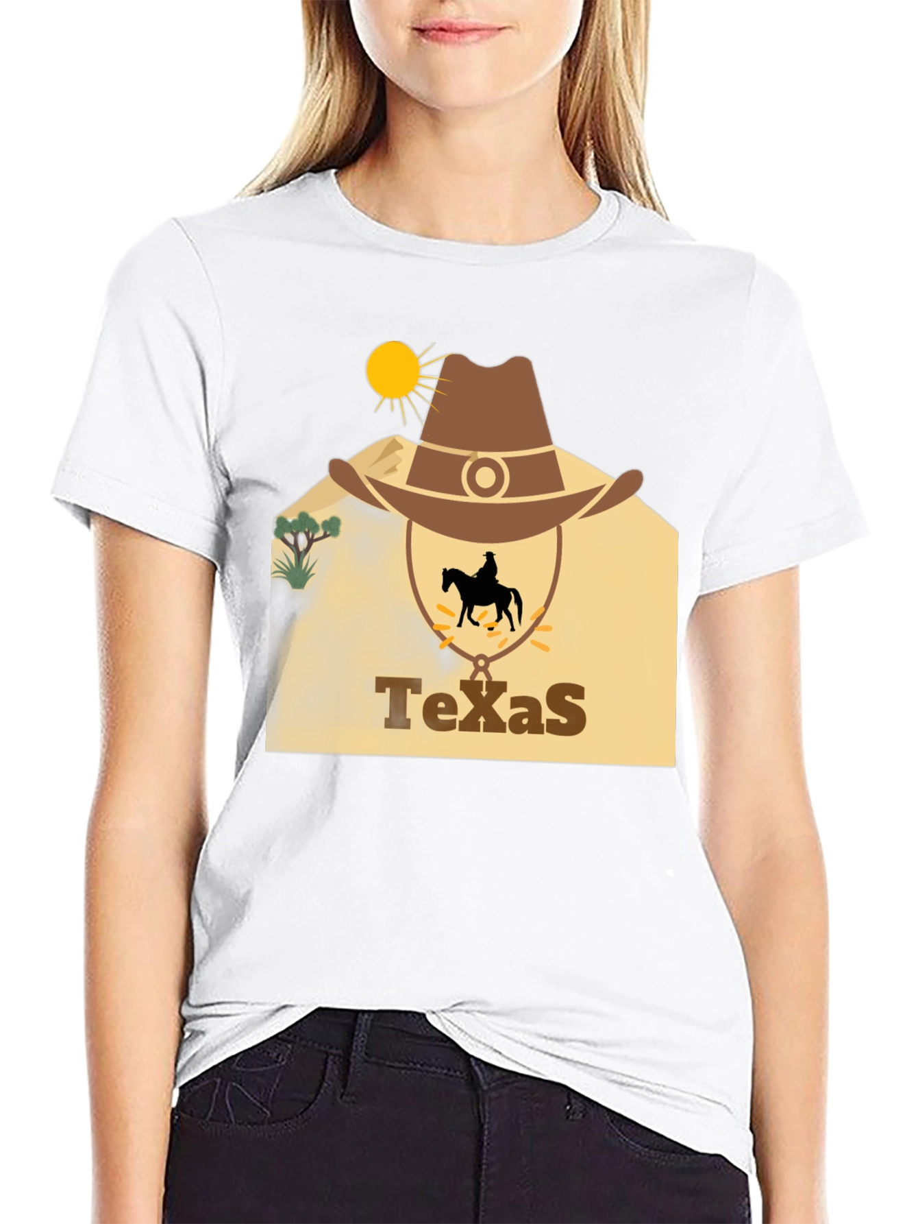Black Texas Cowboy Graphic T-Shirt view 9