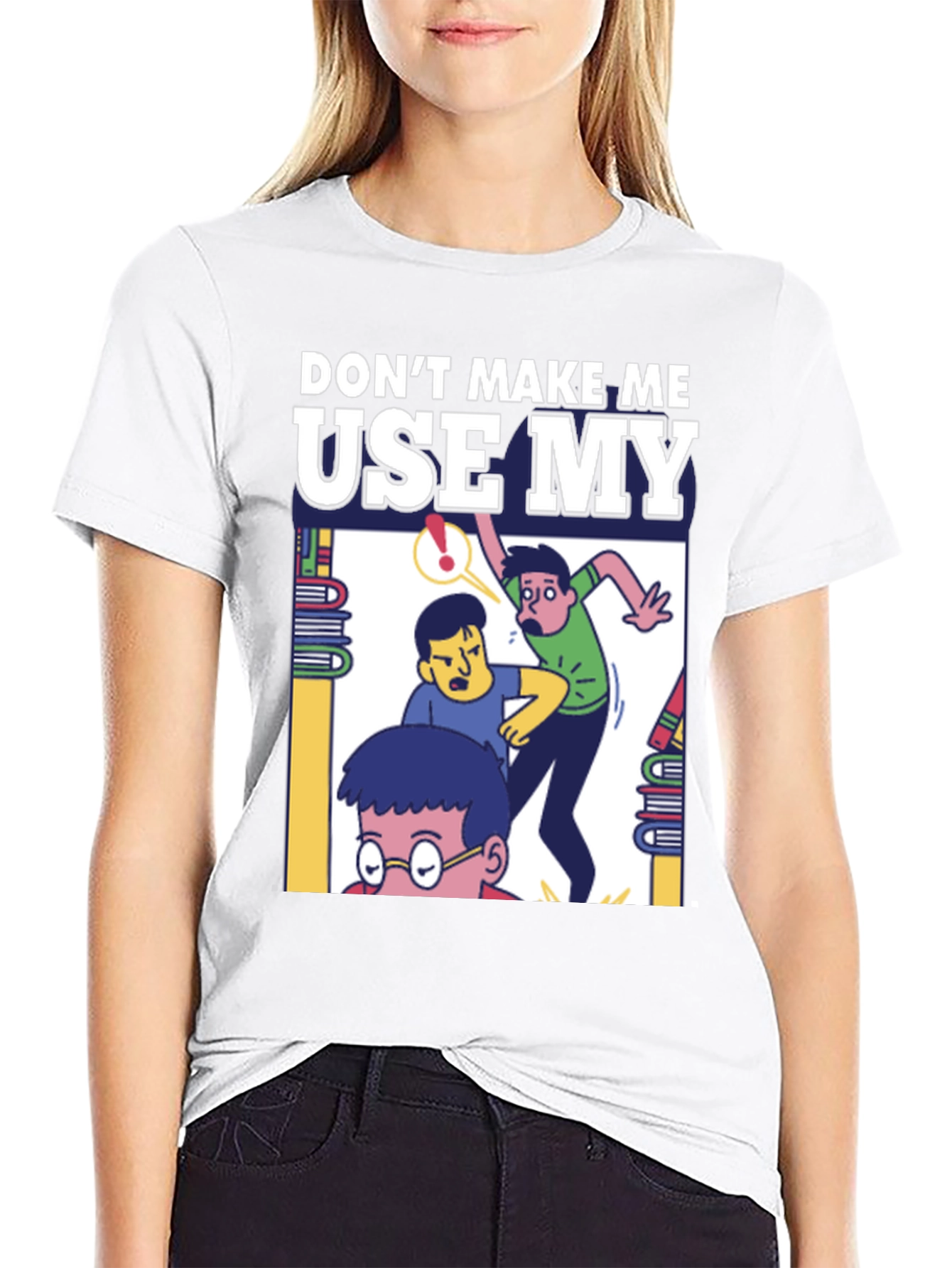 Black Don't Make Me Use My Teacher Voice T-Shirt view 9