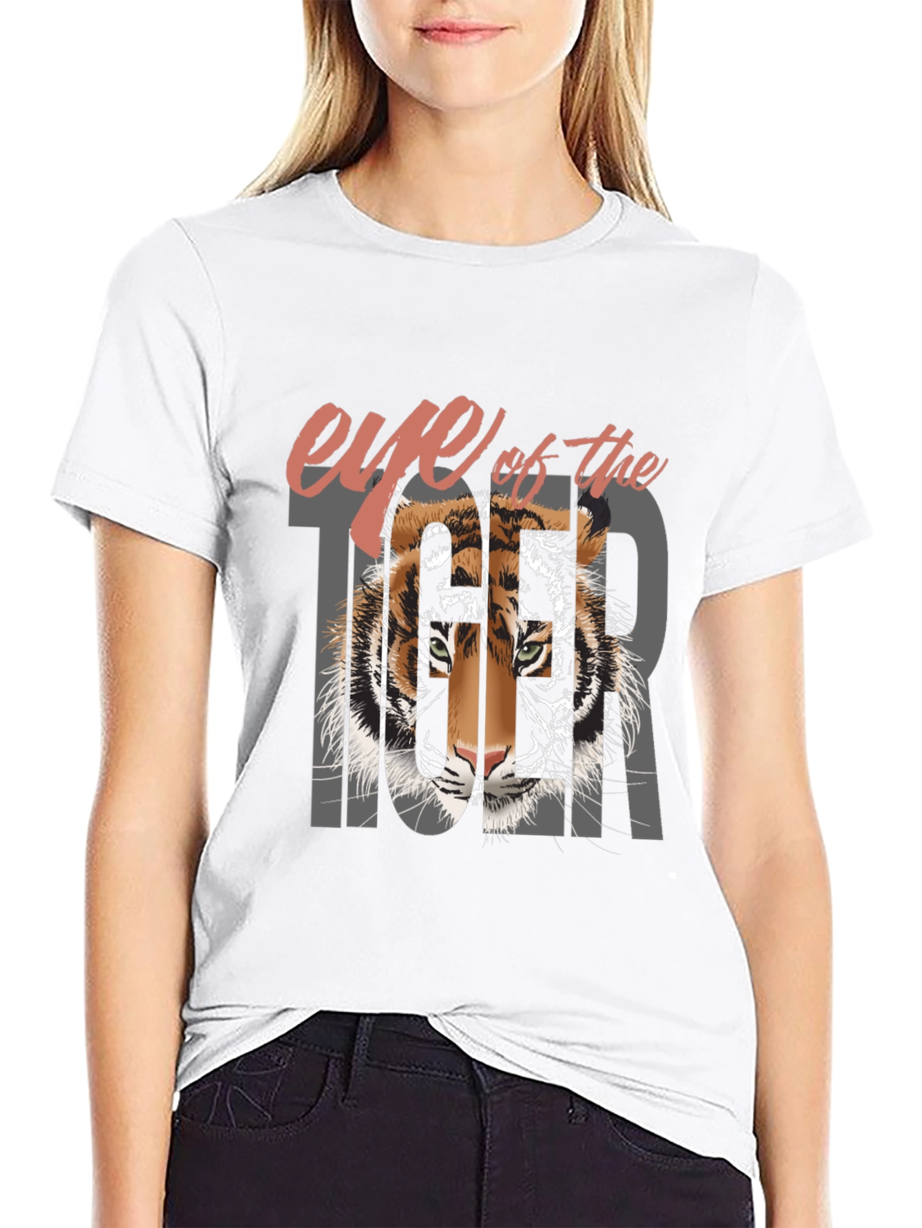 Black Eye of the Tiger Graphic Tee - Cool Casual Wear view 9