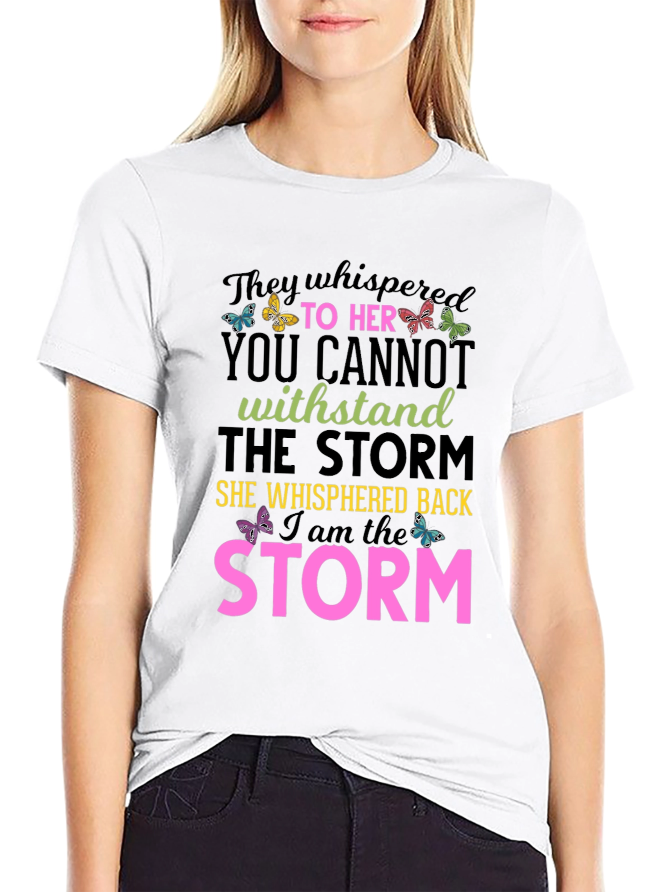 Black I am the Storm T-Shirt view 9