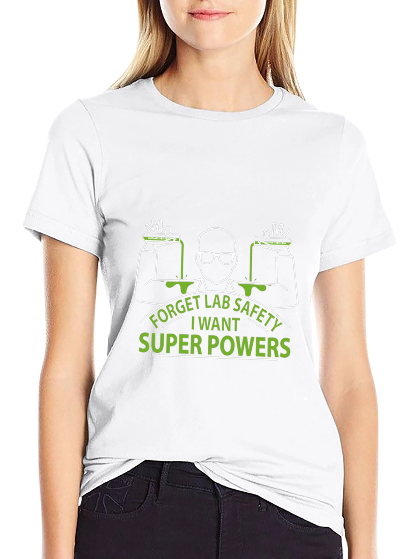 Black Forget Lab Safety T-Shirt - Super Powers view 9