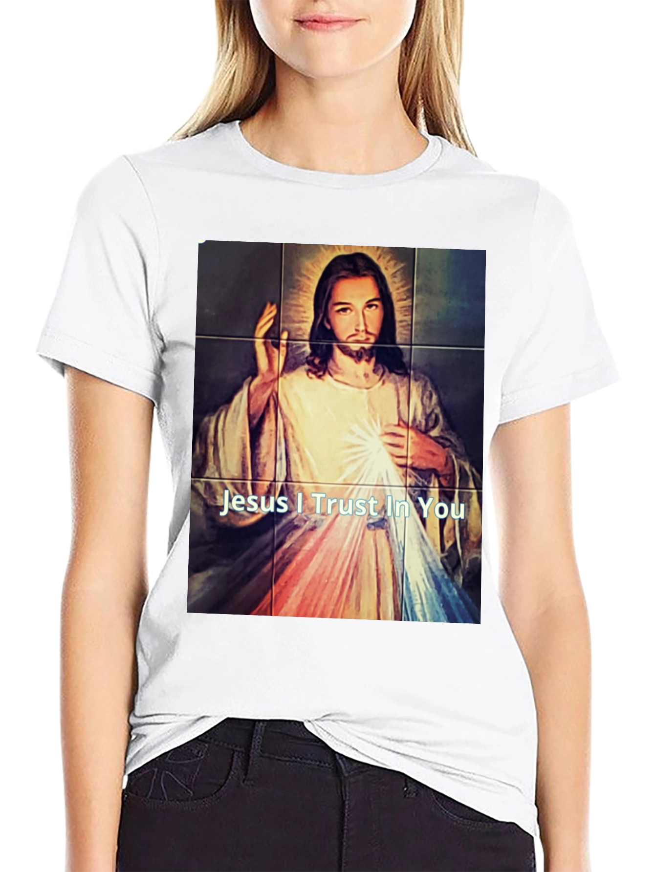 Black Jesus I Trust In You Graphic T-Shirt view 9
