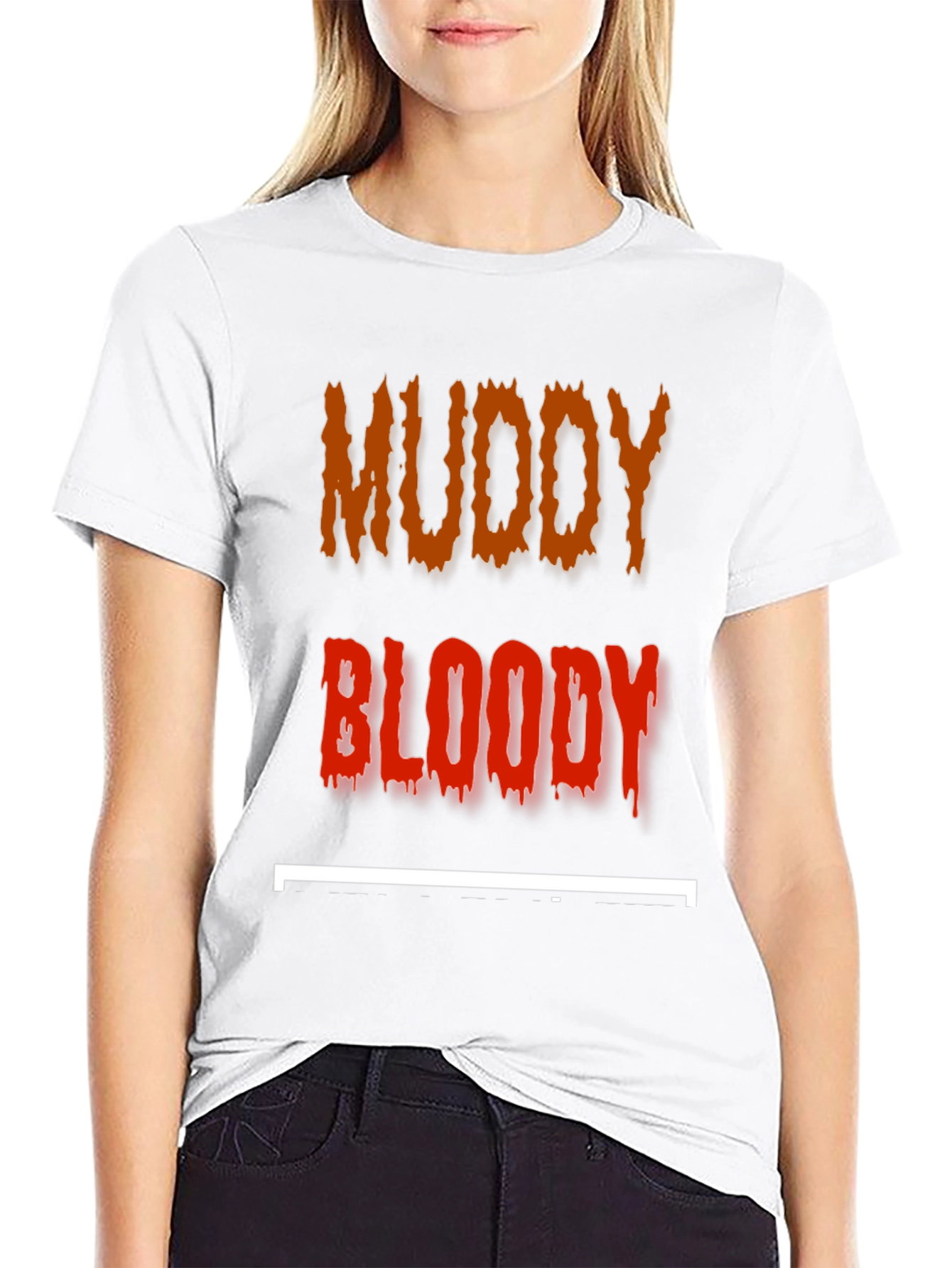 Black Muddy Bloody T-Shirt - Edgy Graphic Tee view 9