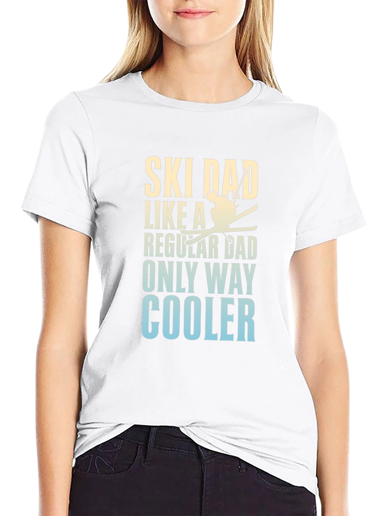Black Ski Dad T-Shirt - Only Way Cooler view 9