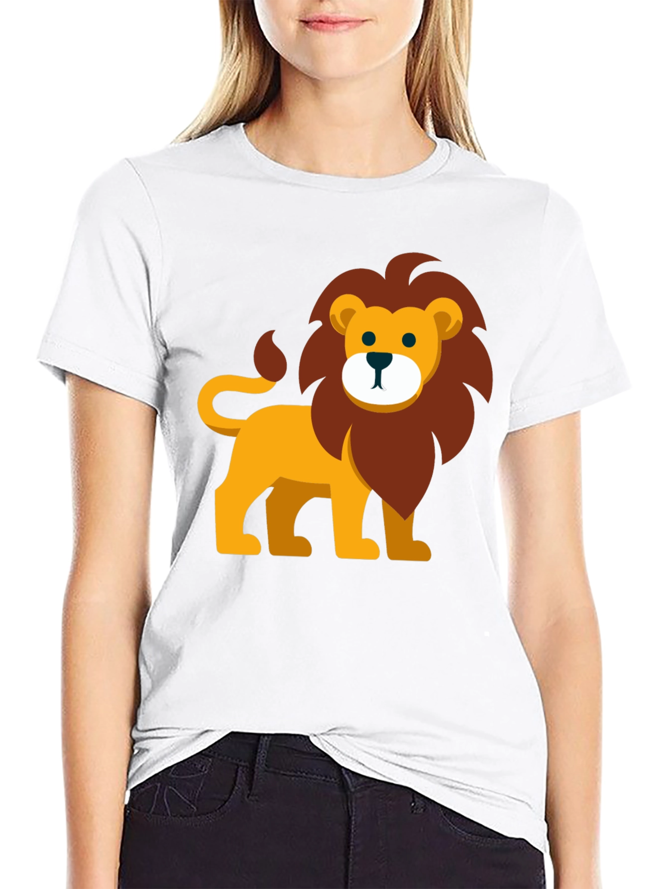 Black Lion Graphic Tee - Fun Animal Print view 9