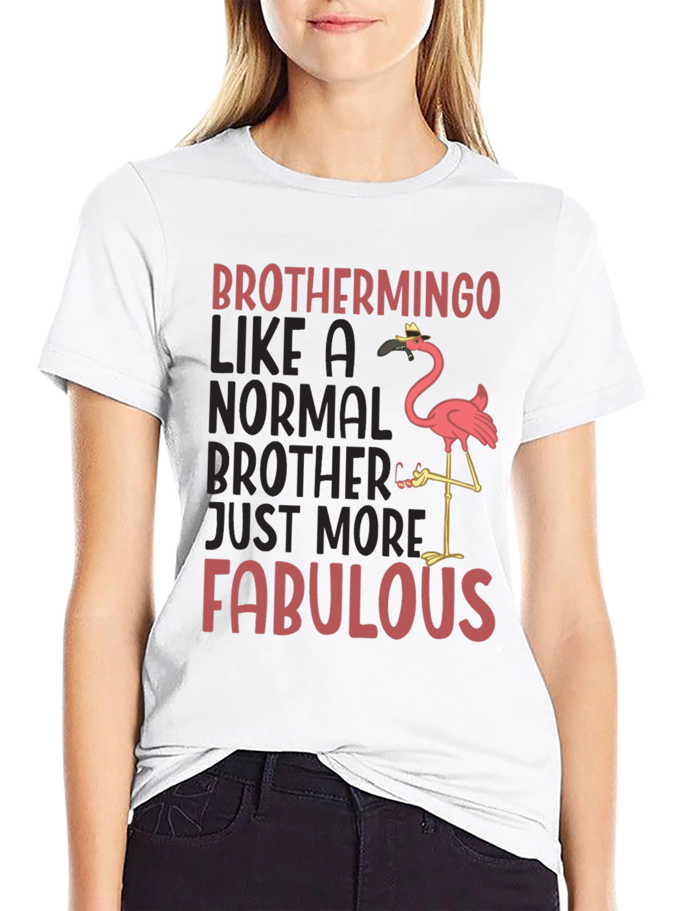 Black Brothermingo Fabulous Flamingo T-Shirt view 9