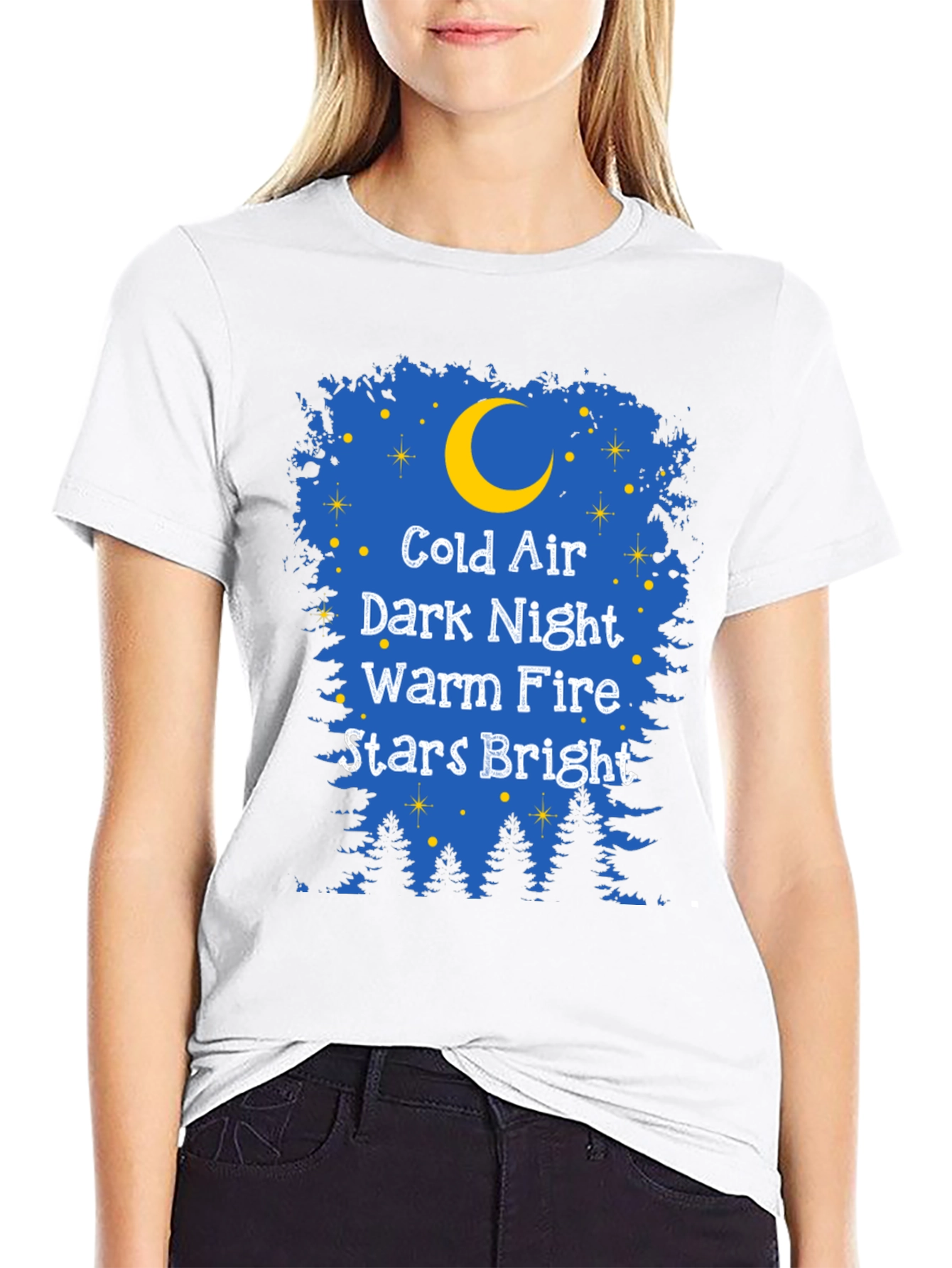 Black Cold Air Dark Night Graphic Tee view 9