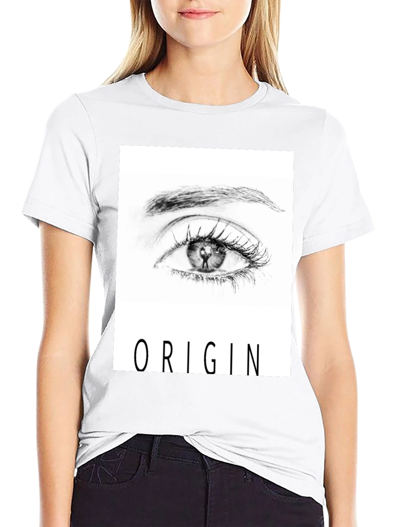 Black Origin Eye Graphic Tee - Black Unisex T-Shirt view 9