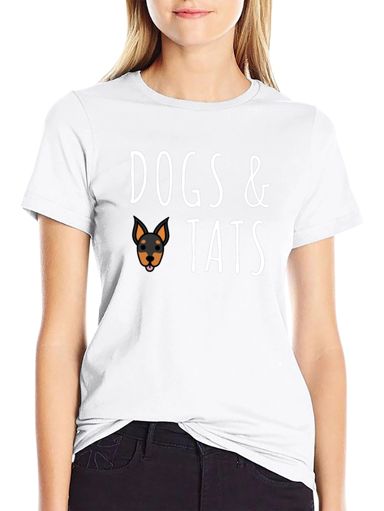 Black Dogs & Tats Black Graphic T-Shirt view 9