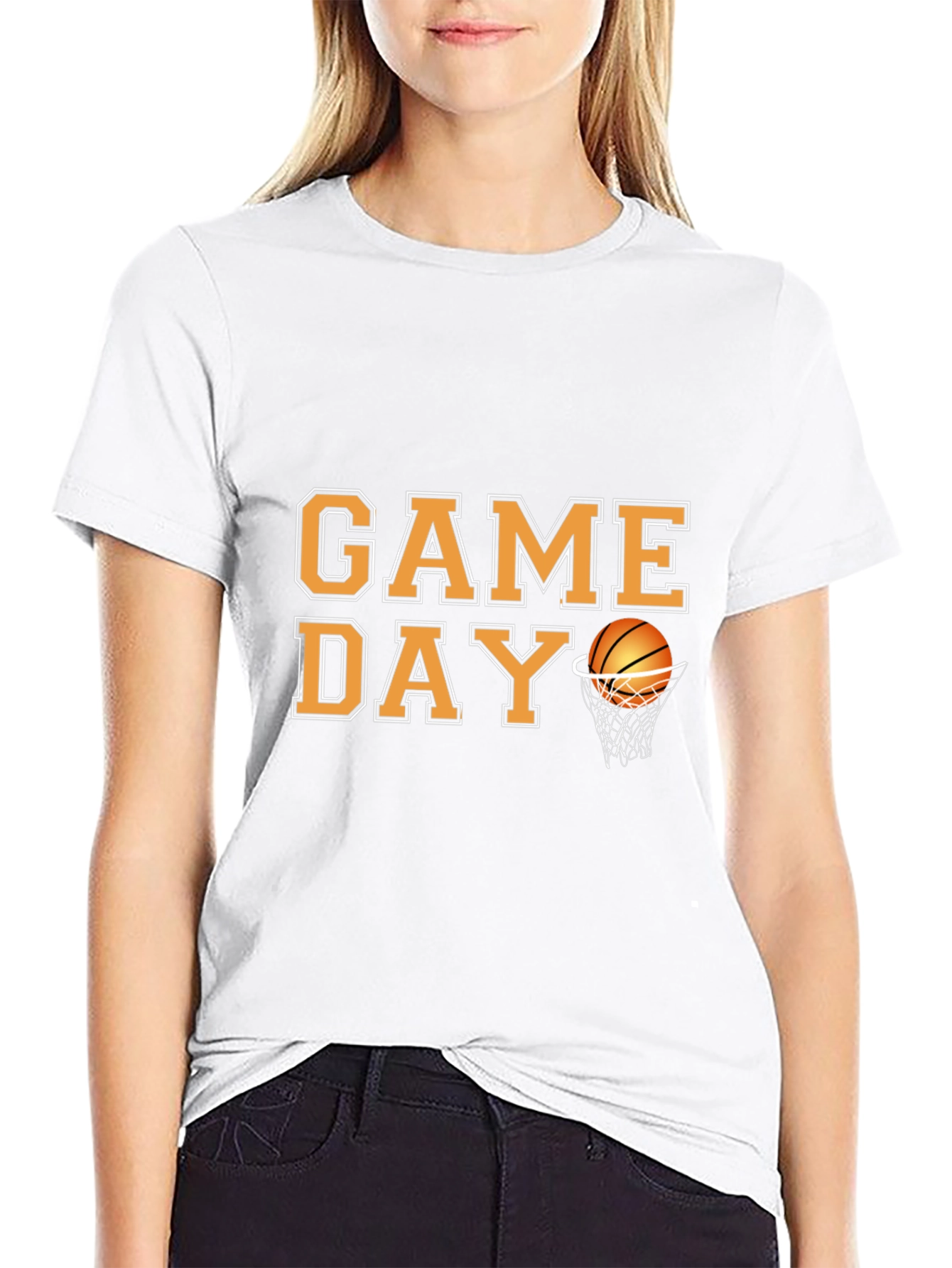 Black Game Day Basketball Graphic T-Shirt view 9