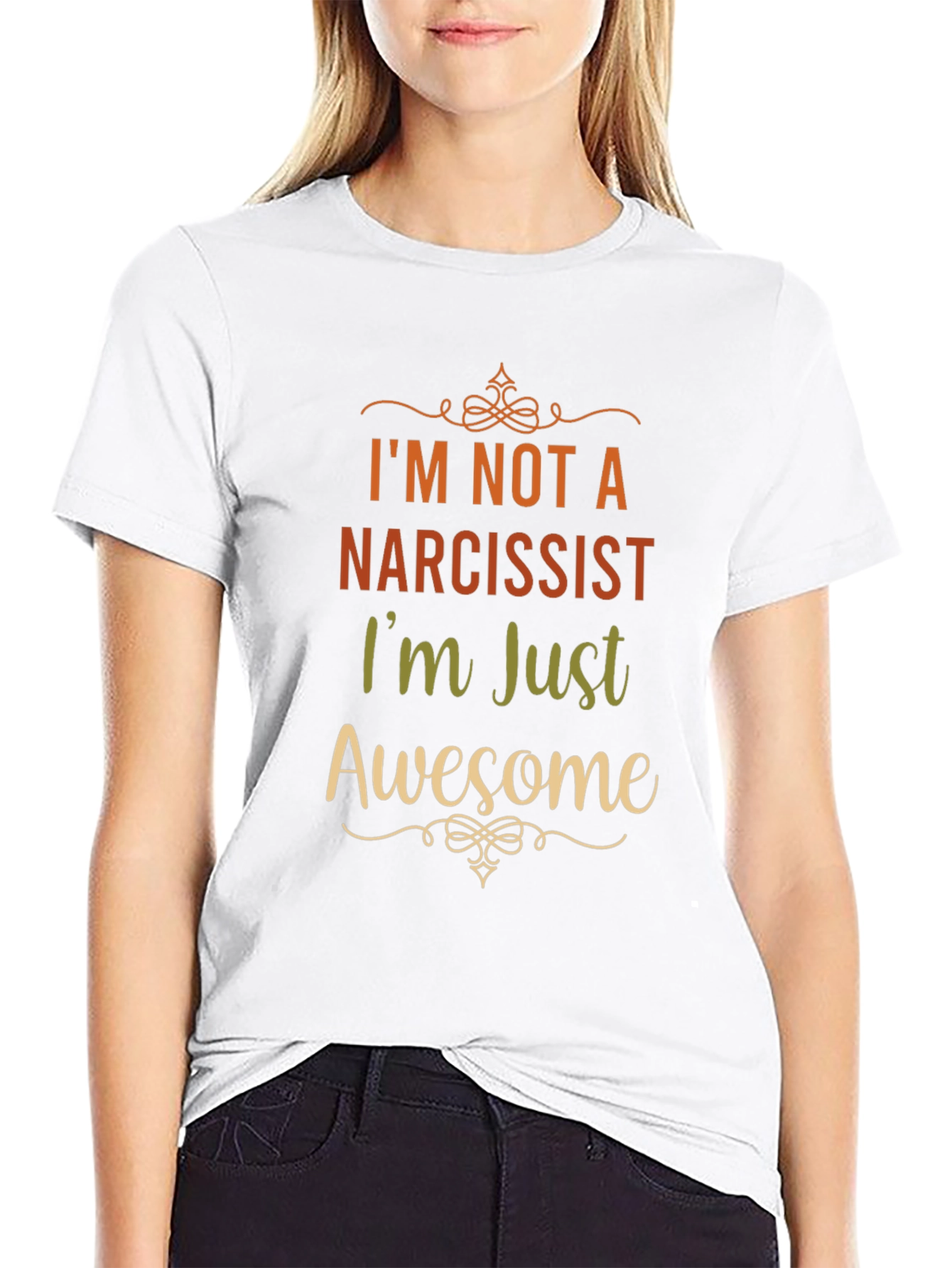 Black Narcissist? Awesome! Graphic T-Shirt view 9