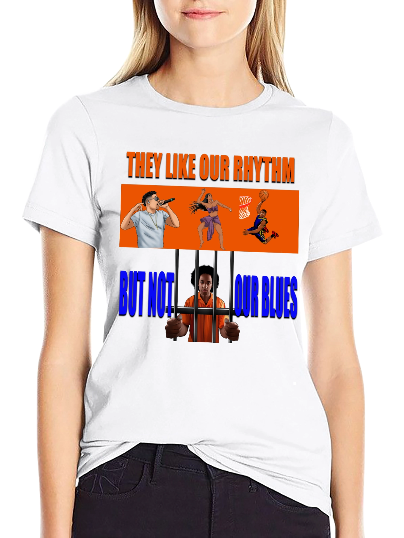 Black Rhythm and Blues Graphic T-Shirt view 9