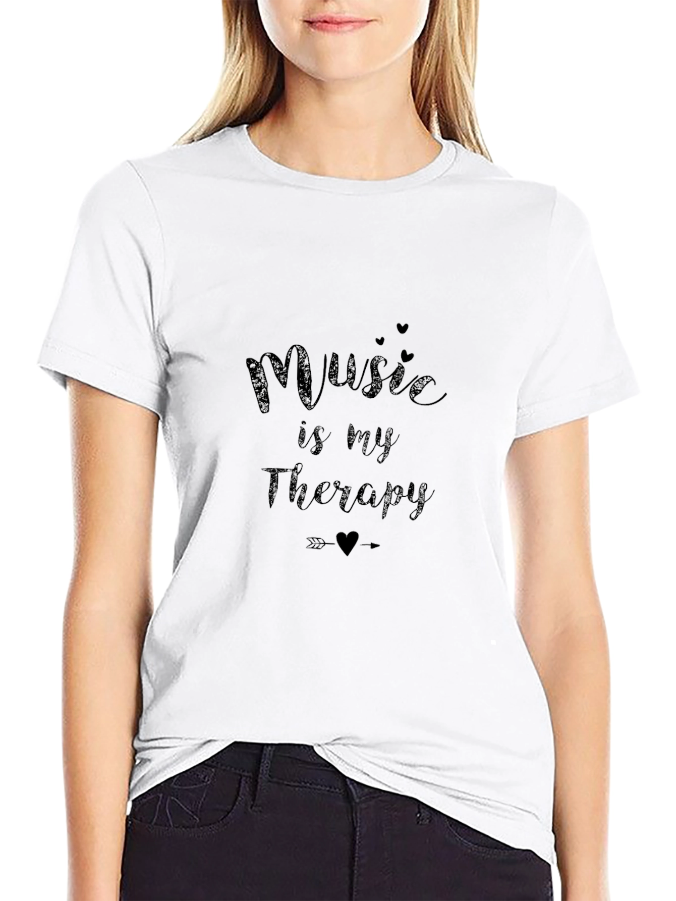Black Music is My Therapy Graphic T-Shirt view 9