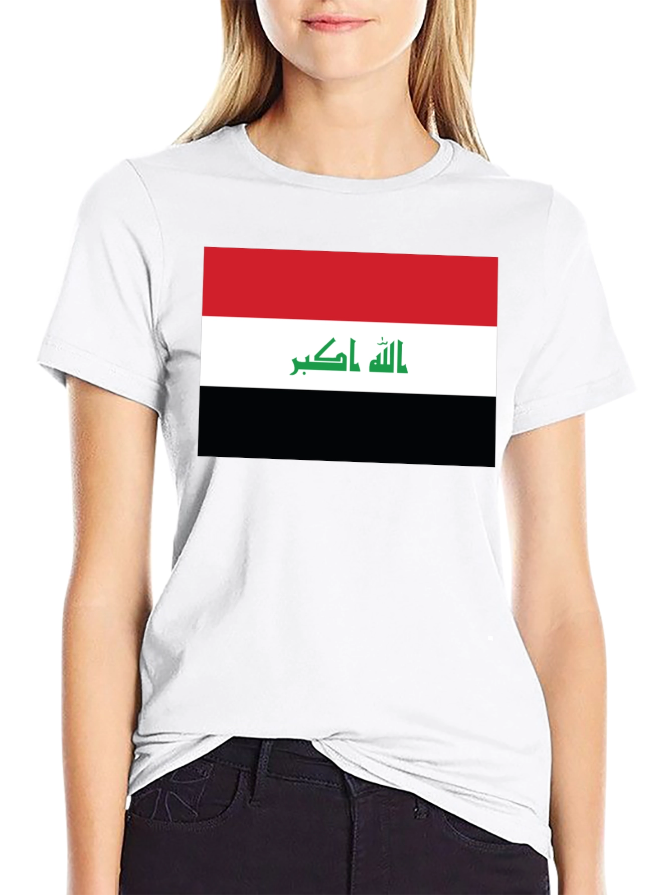 Black Iraq Flag T-Shirt - Show Your Pride view 9