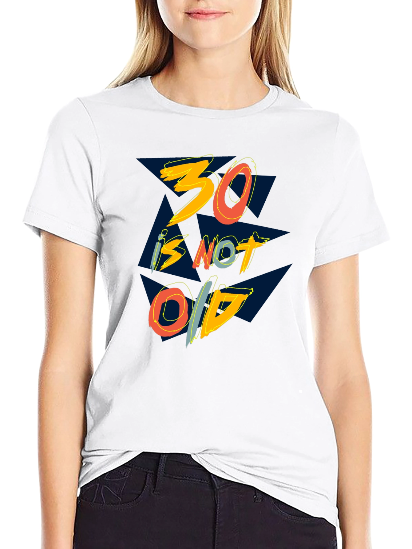 30 is Not Old Graphic Tee - Black Cotton T-Shirt - 9