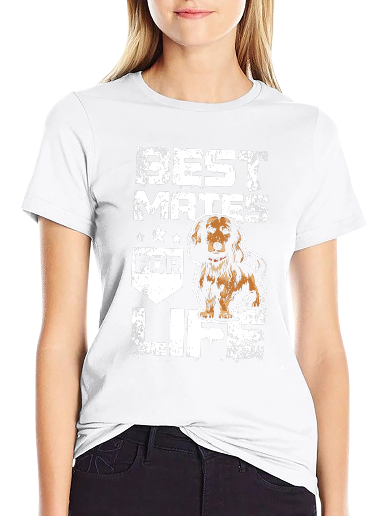 Black Best Mates For Life Dog T-Shirt view 9