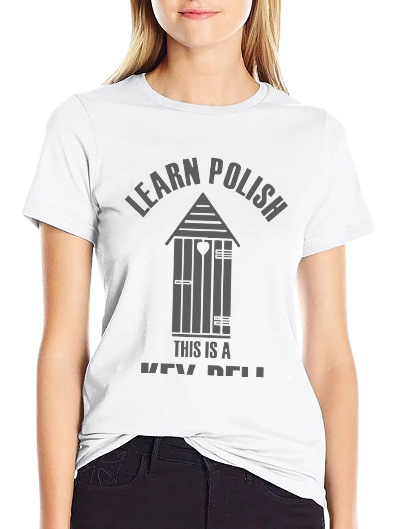 Black Learn Polish Key Bell Graphic Tee view 9
