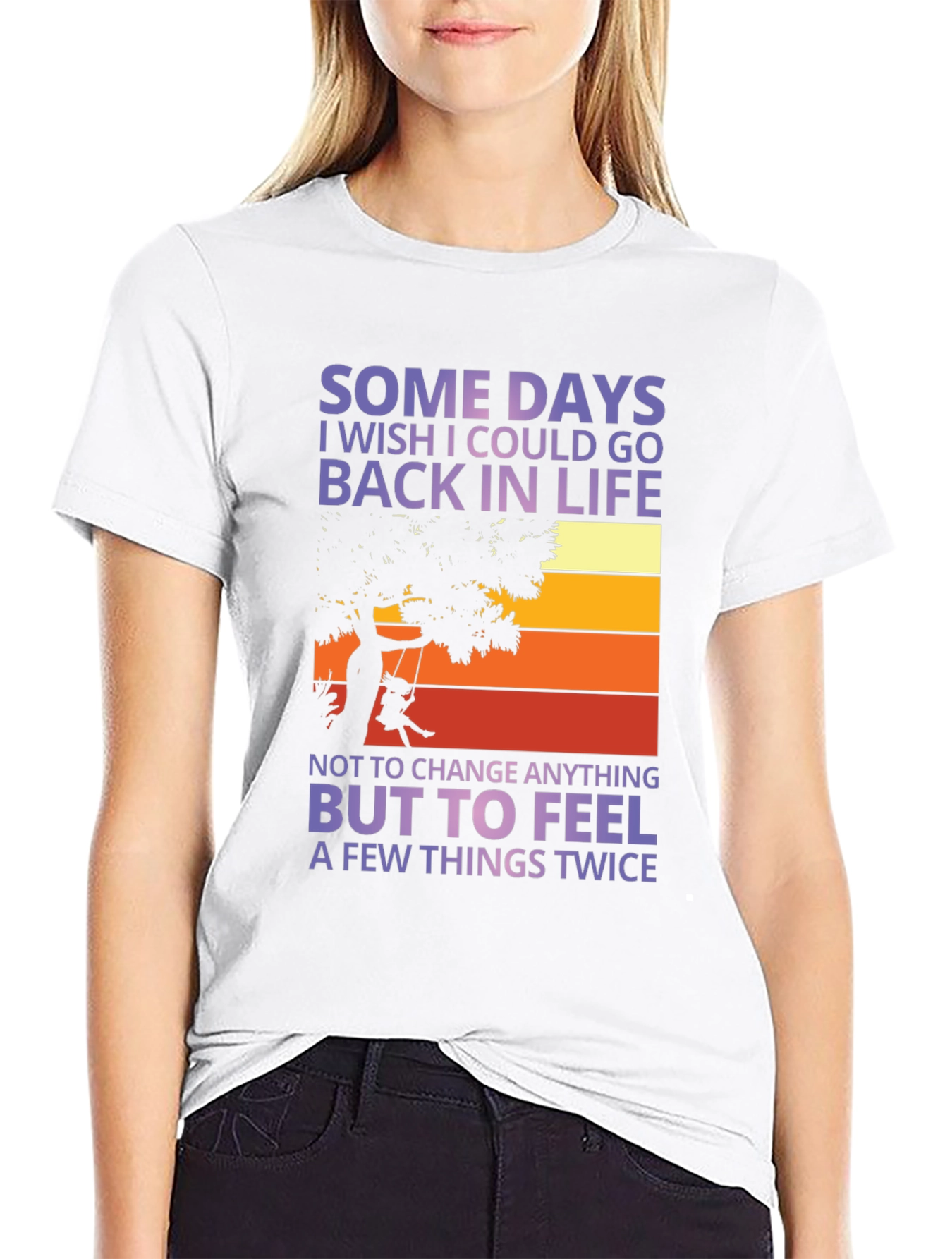 Black Wish I Could Go Back In Life Unisex T-Shirt view 9