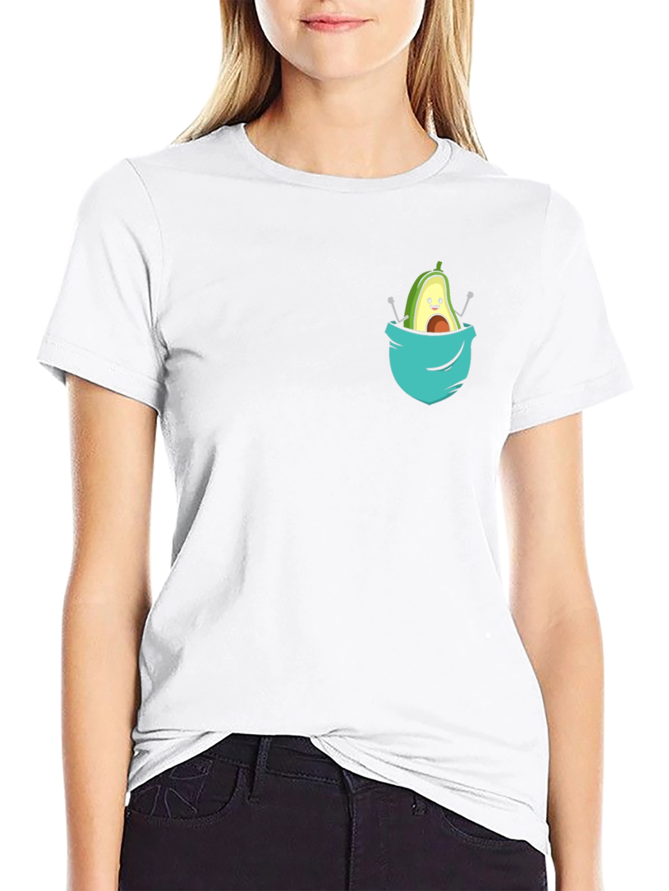 Avocado Pocket Tee - Cute Graphic T-Shirt - 9
